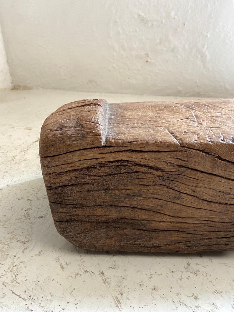 1950's Primitive Hardwood Stool from Mexico For Sale at 1stDibs