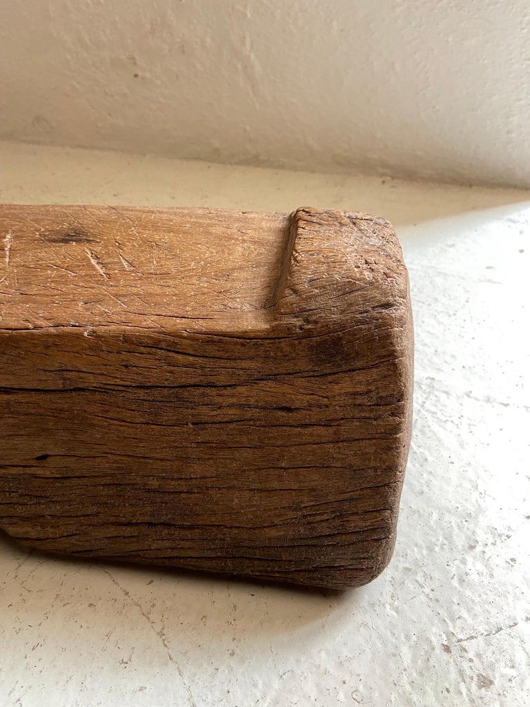1950's Primitive Hardwood Stool from Mexico For Sale at 1stDibs
