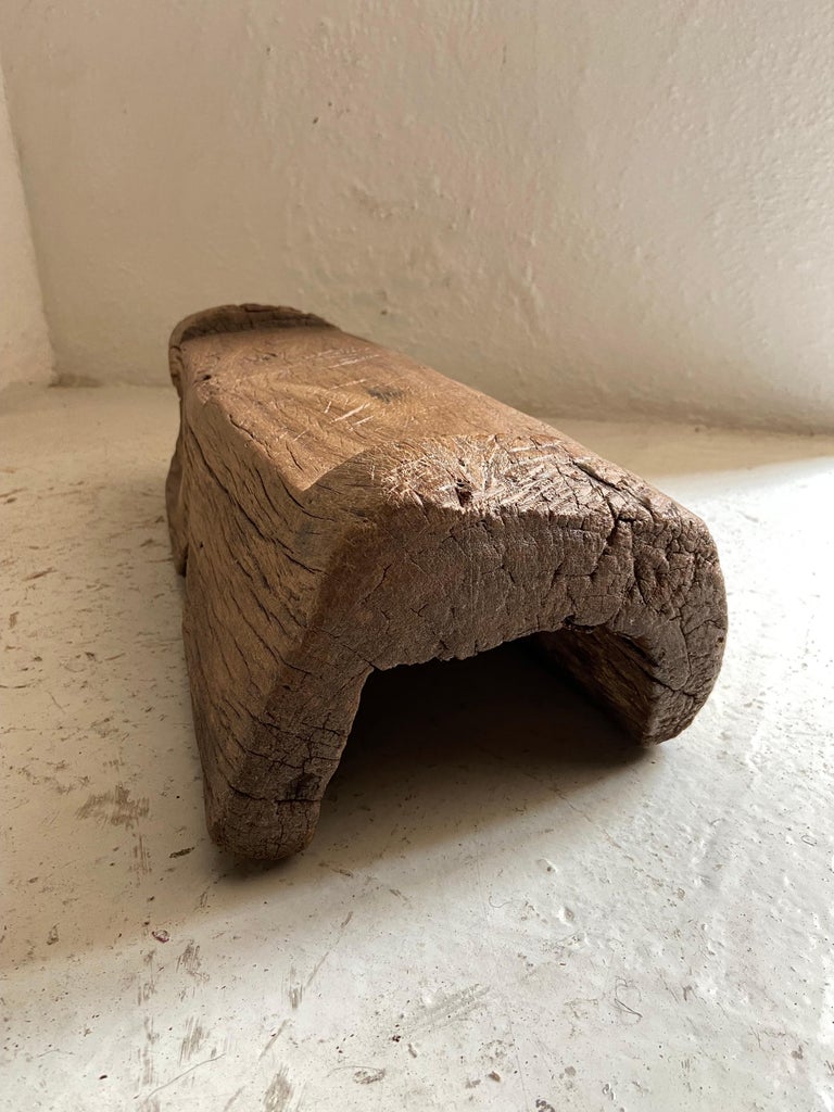 1950's Primitive Hardwood Stool from Mexico For Sale at 1stDibs