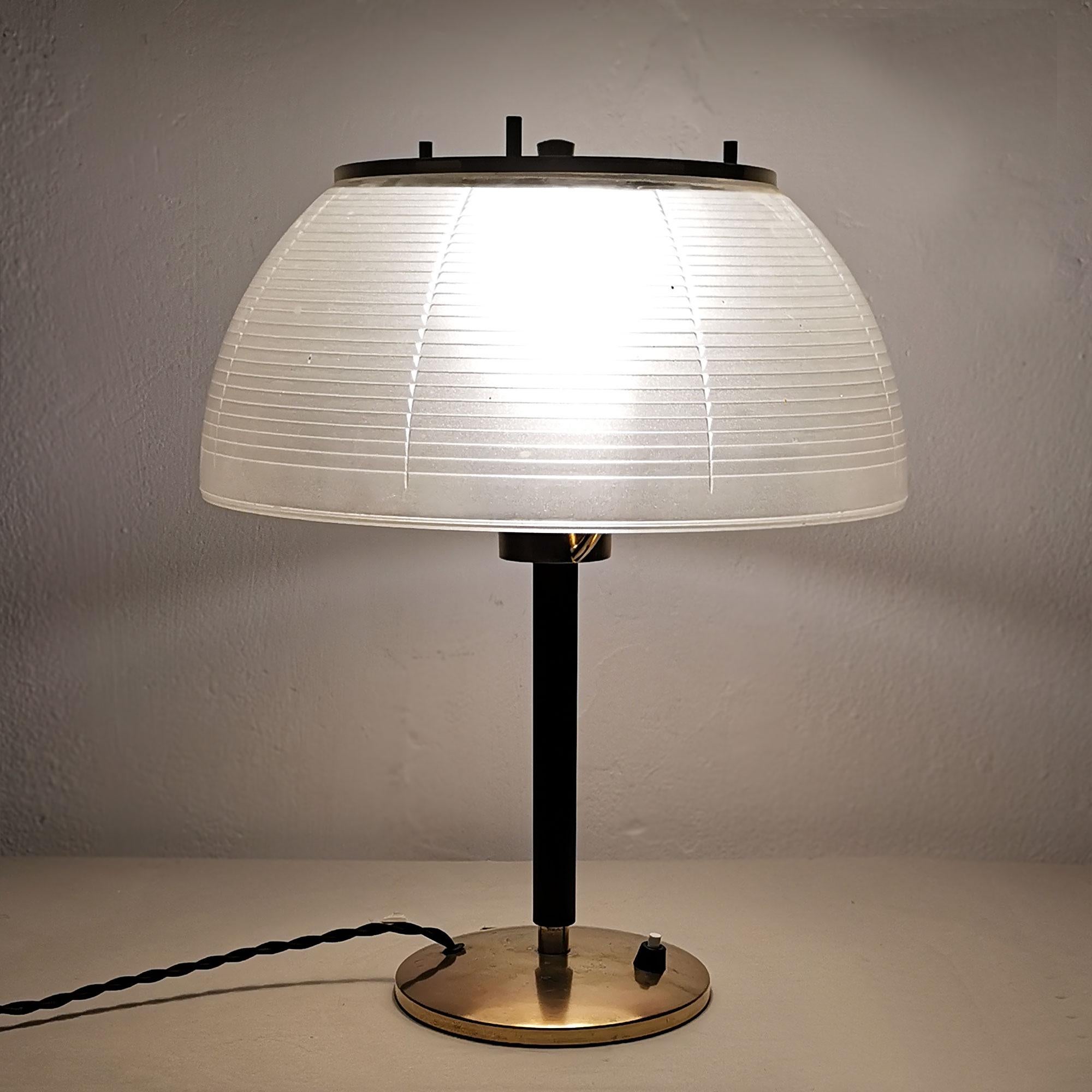 Brass Mid-Century Modern Table Lamp in the Style of Sergio Mazza - Italy 1960s