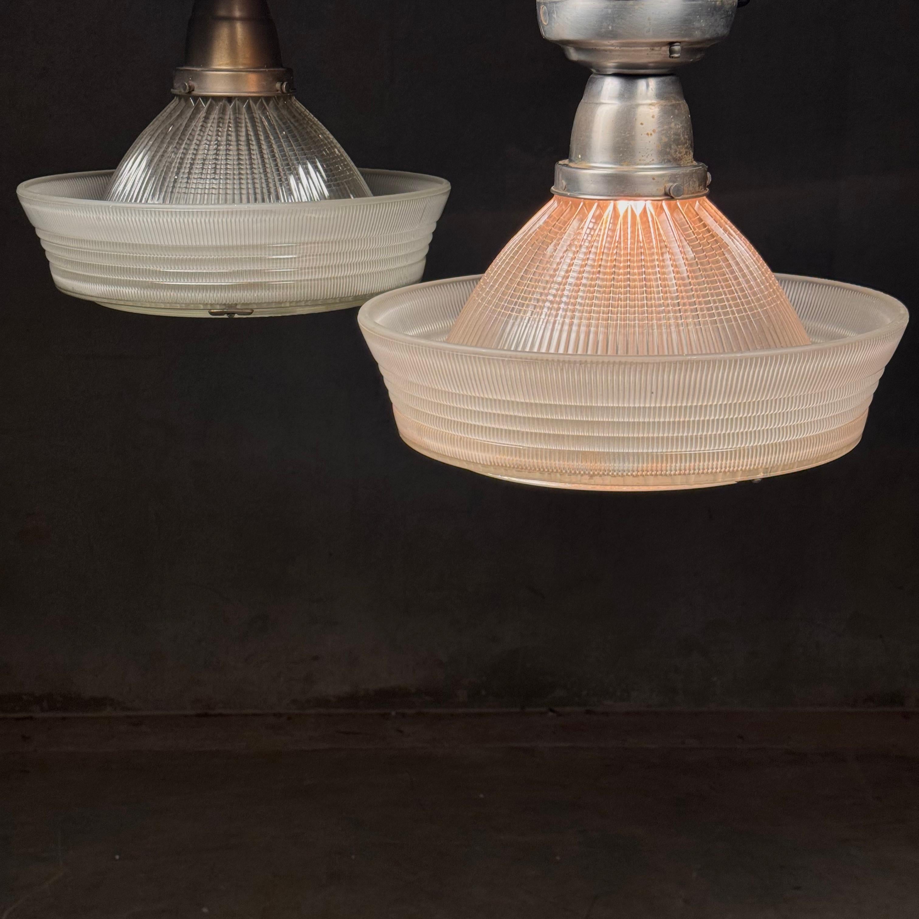 20th Century 1950 sailor hat holophane industrial lights For Sale