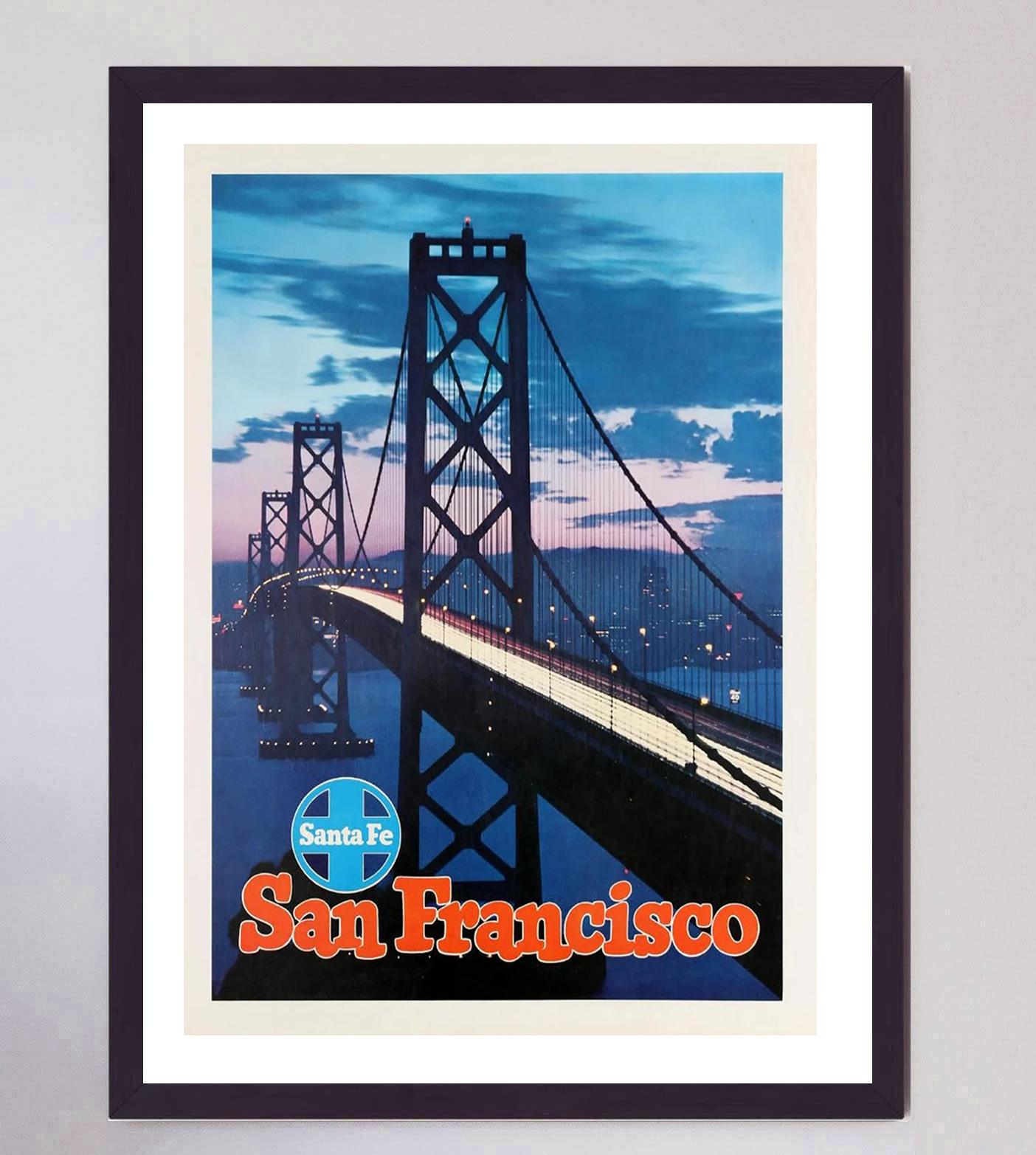 Mid-20th Century 1950 Santa Fe Railway, San Francisco Original Vintage Poster For Sale