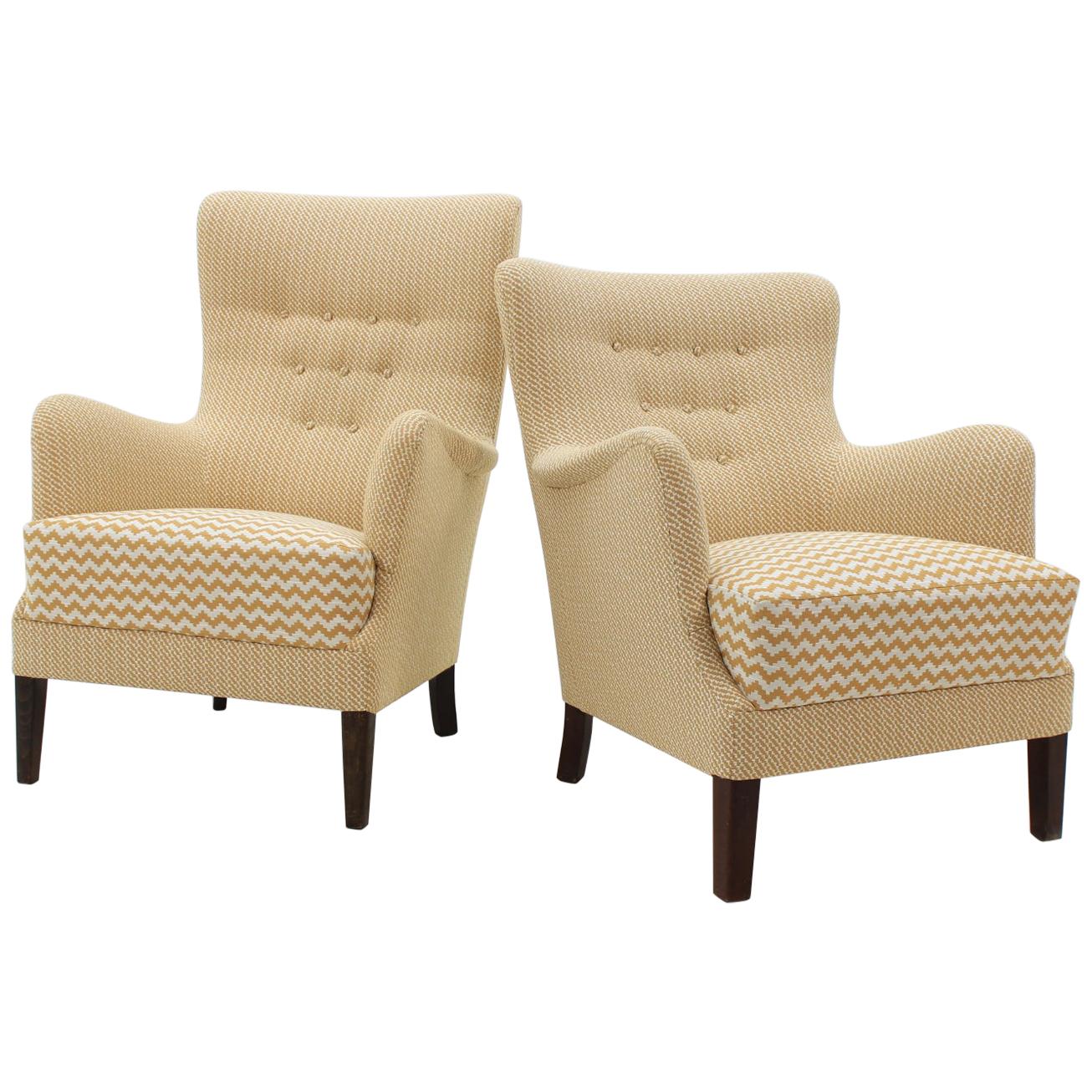 1950 Scandinavian Lounge Chairs, Set of 2