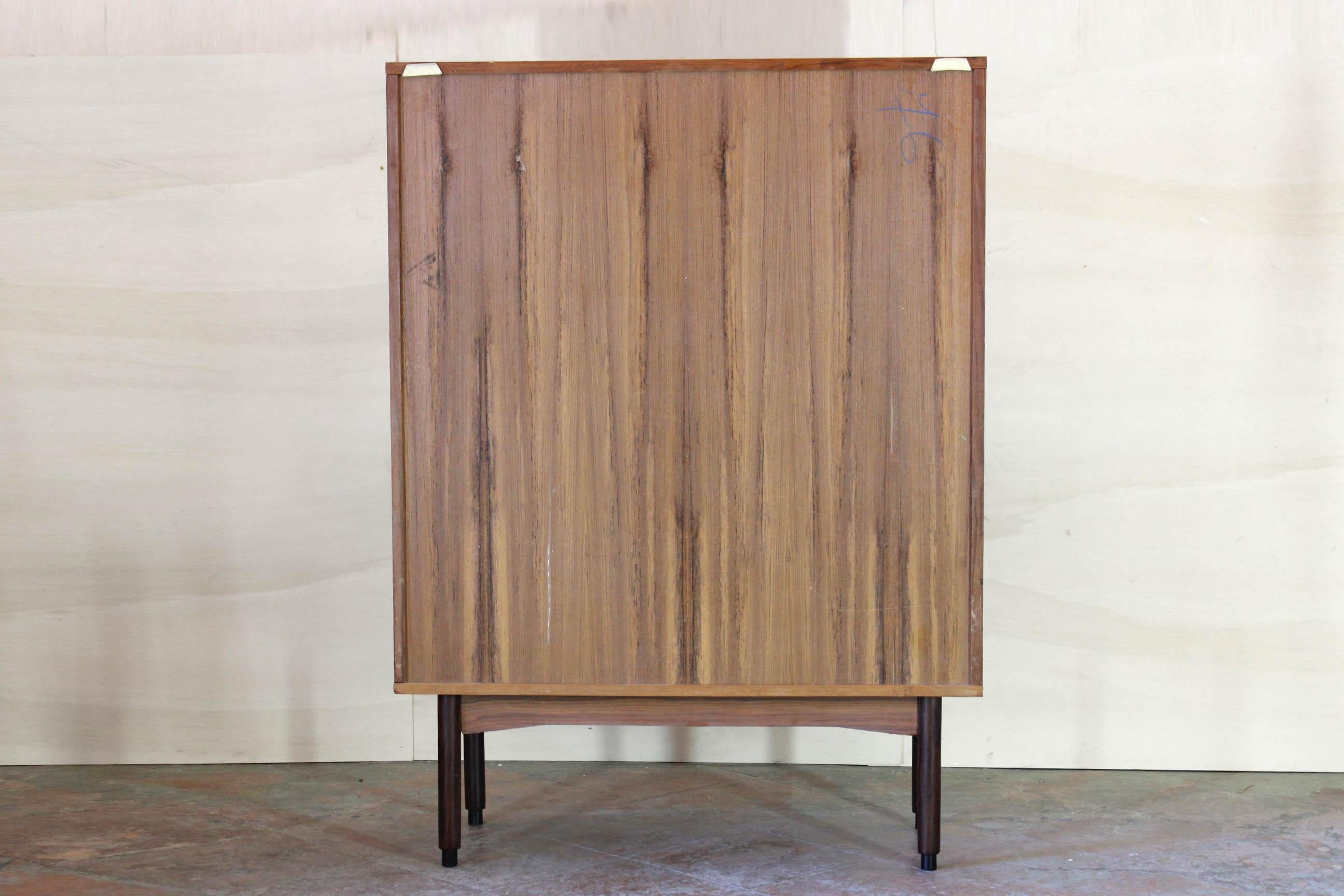 Vintage Teak high sideboard, Scandinavia 1950s For Sale 8