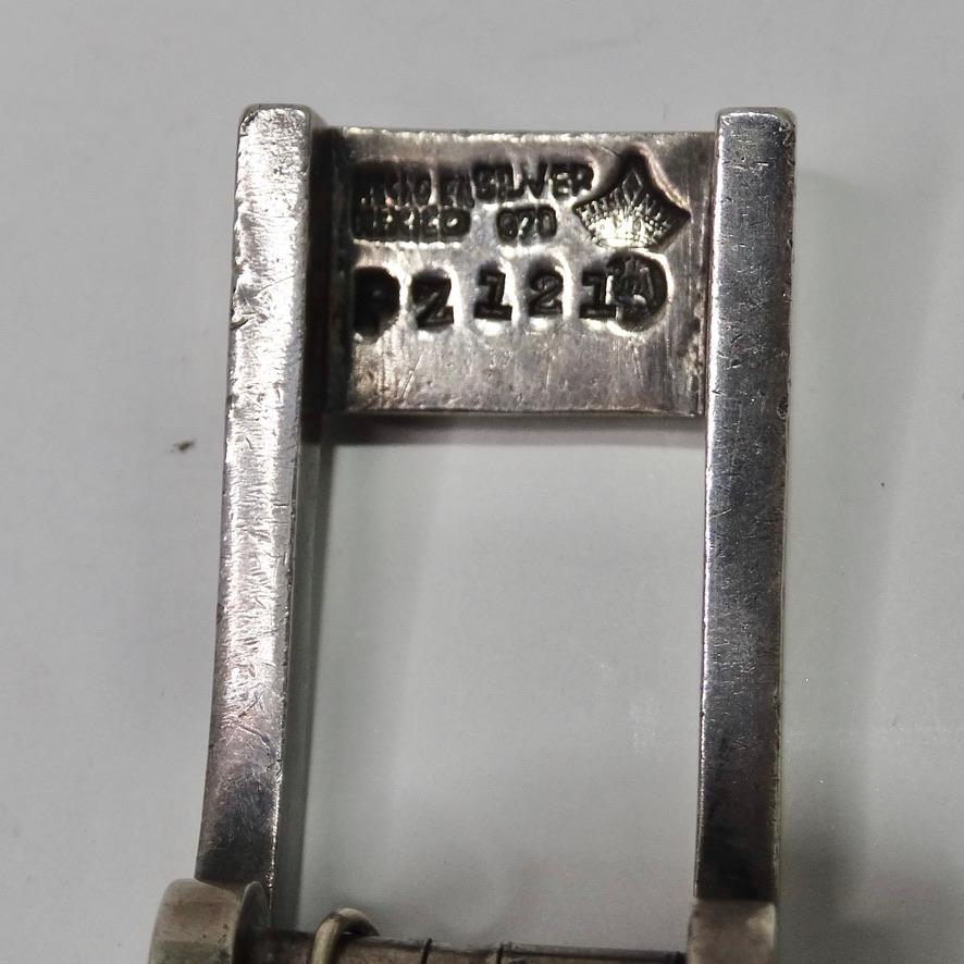 1950 Solid Silver Belt Buckle For Sale 1