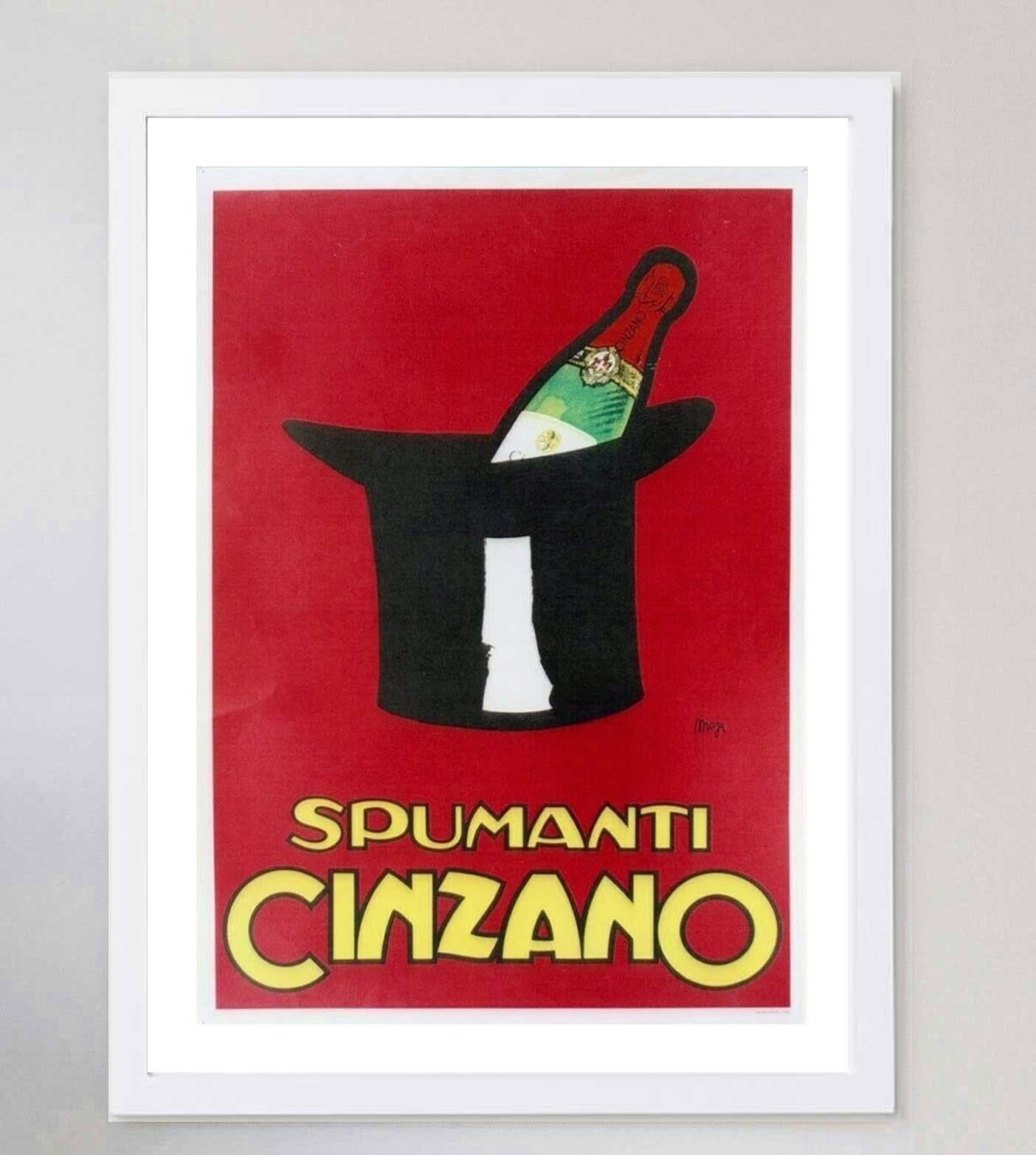 Italian 1950 Spumanti Cinzano Original Vintage Poster For Sale