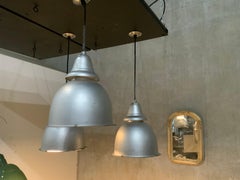 1950 Spun Aluminium Industrial Pendant Light by Benjamin