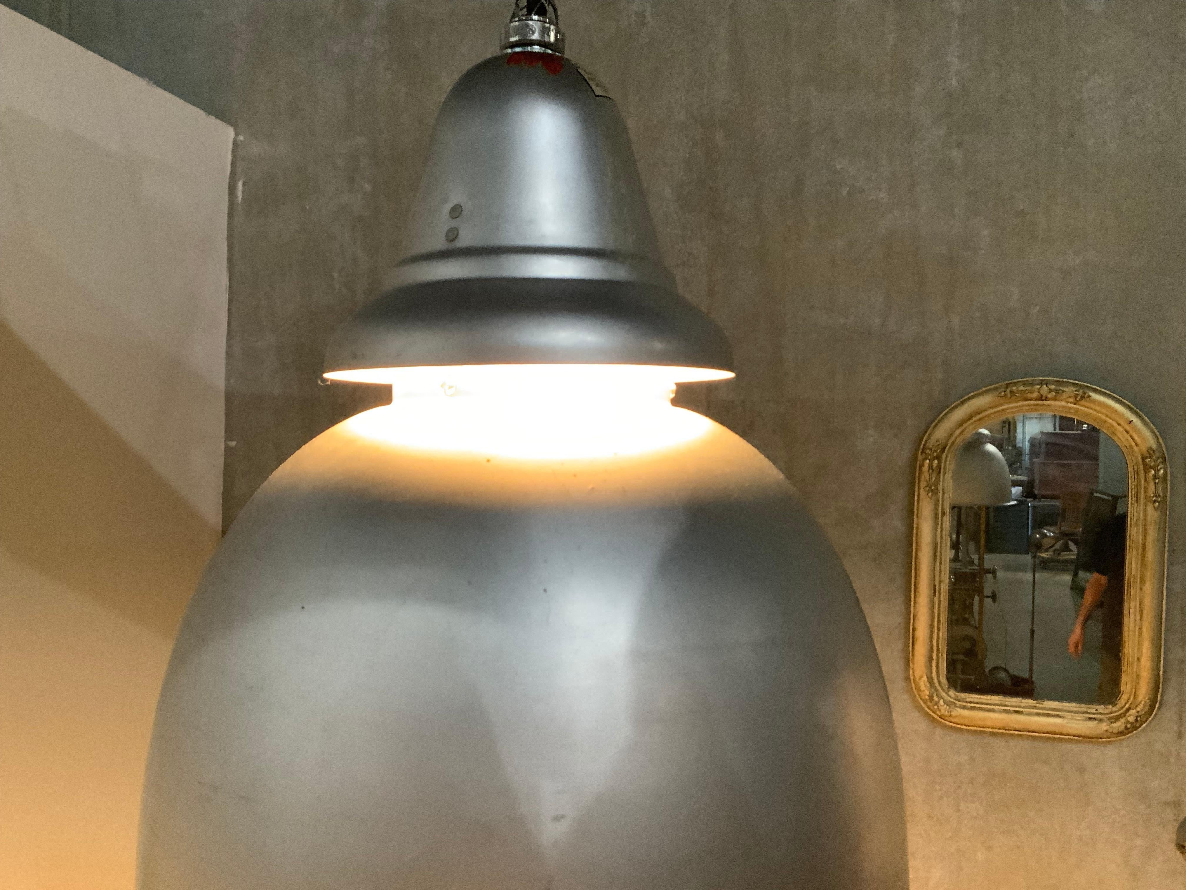 20th Century 1950 Spun Aluminium Industrial Pendant Light by Benjamin For Sale