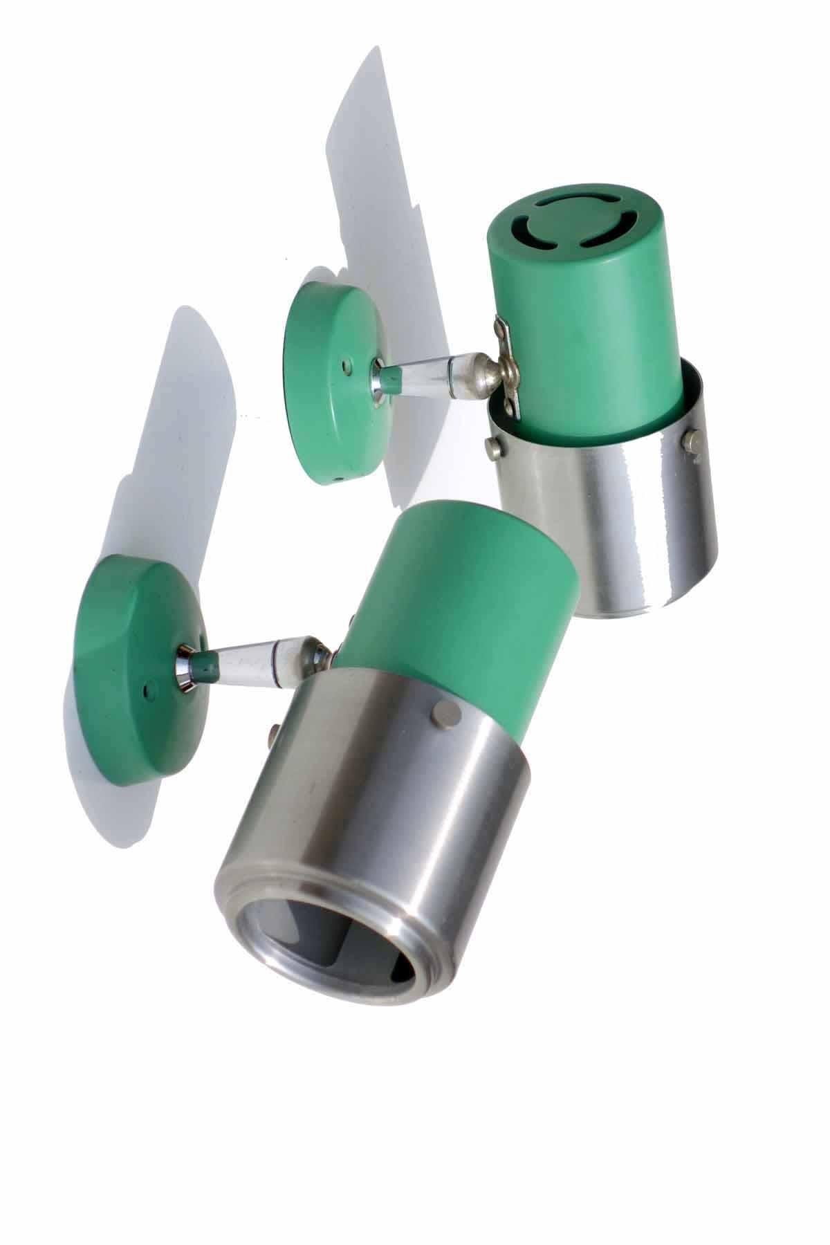 Emerald green and aluminum pair of the spotlights.
Excellent condiction.
Perfect working order.
     