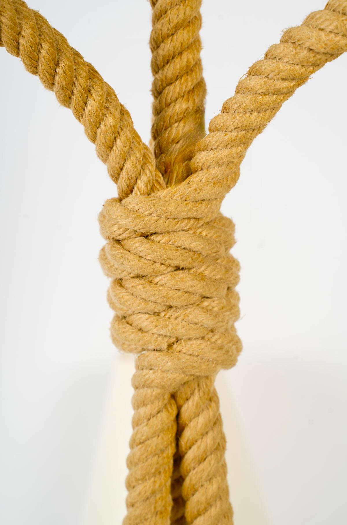 Mid-17th Century 1950 Rope Chandelier by Adrien Audoux & Frida Minet