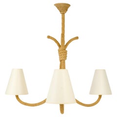 Lampadario a corda del 1950 di Adrien Audoux and Frida Minet