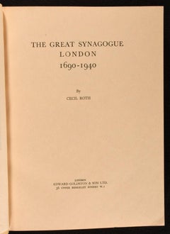 1950 The Great Synagogue, London, 1690-1940
