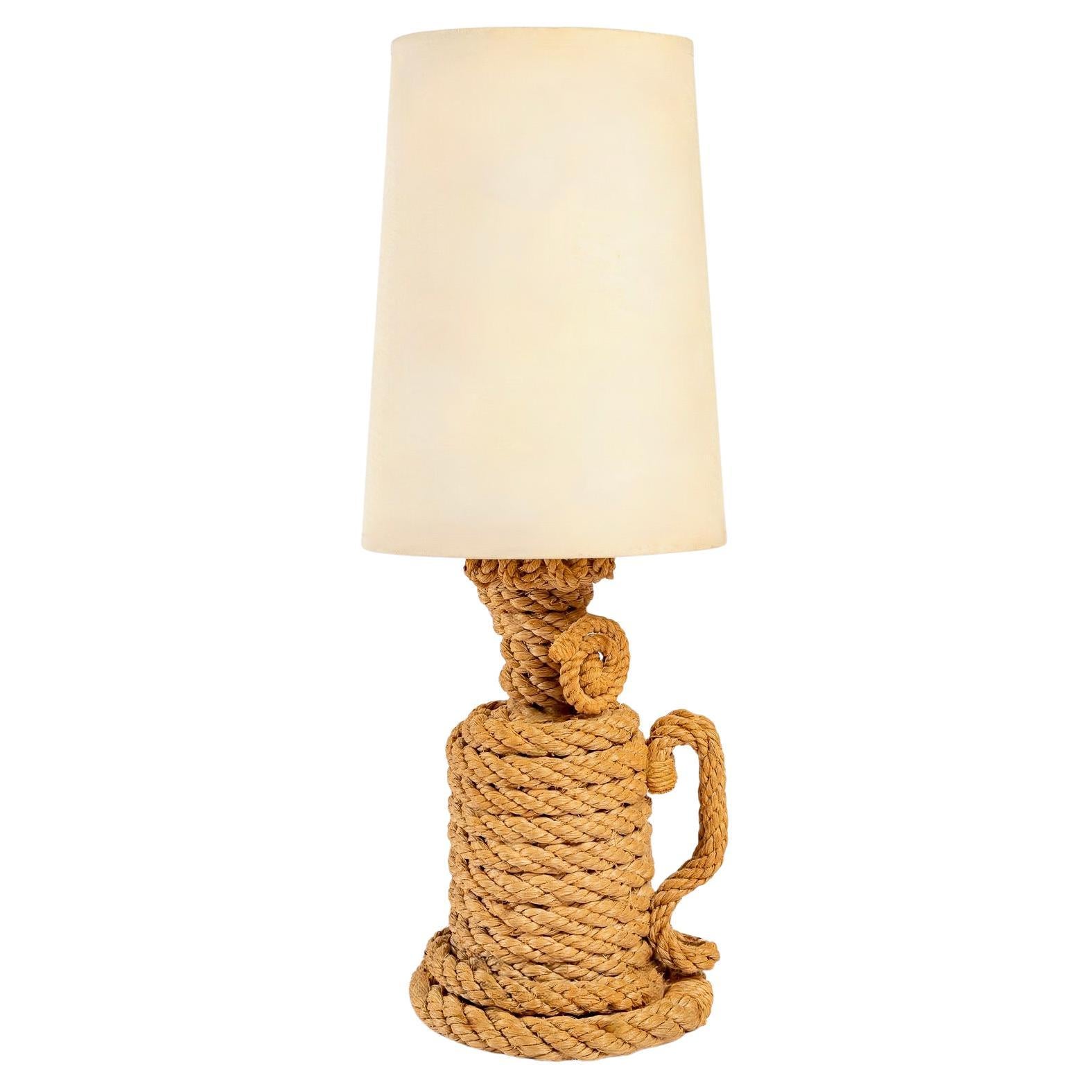 1950 The Rope Oil Lamp Designed by Adrien Audoux and Frida Minet