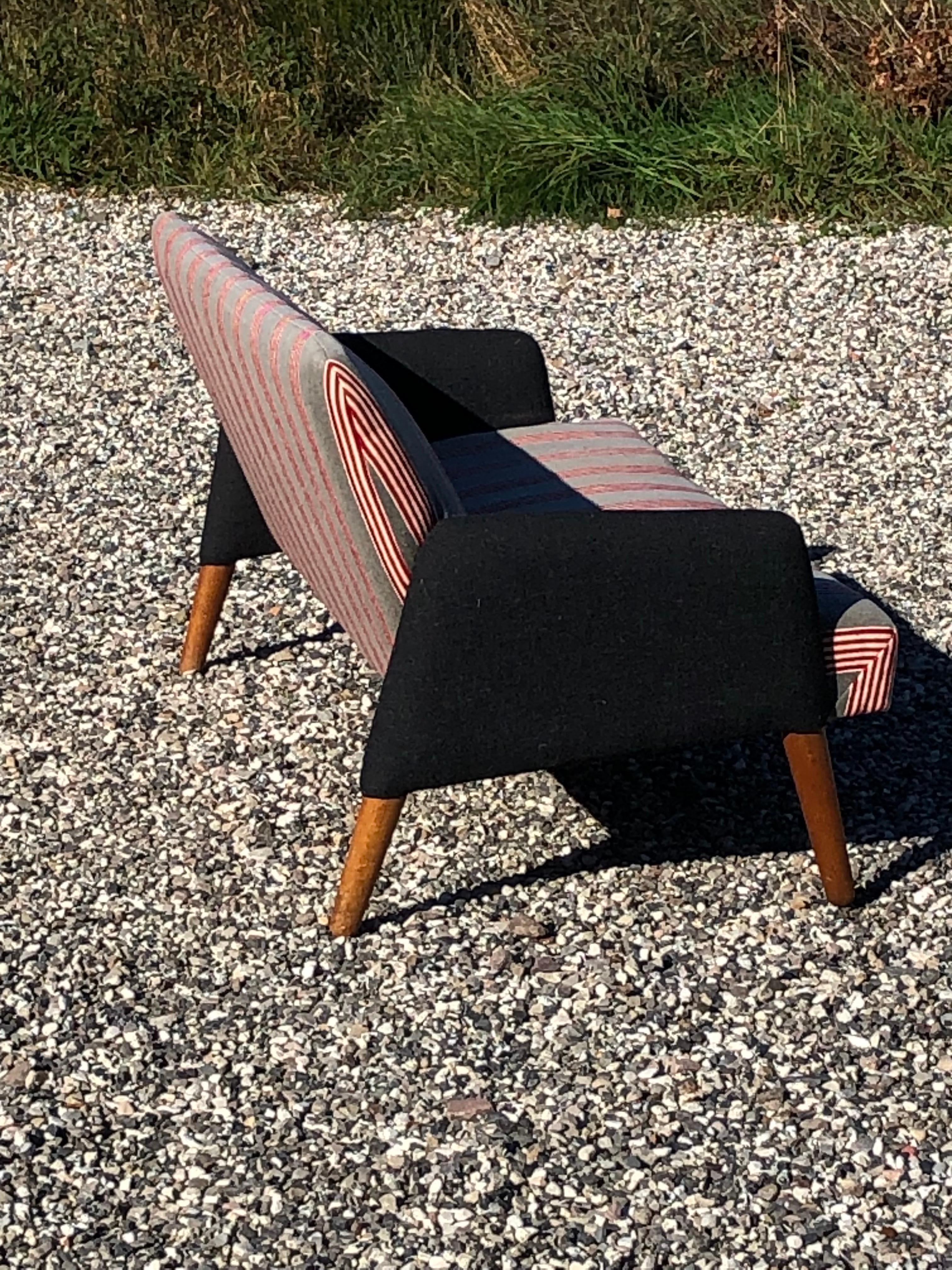 1950 ties danish sofa by architect Poul M. Volther made by Frem Røjle. For Sale 1