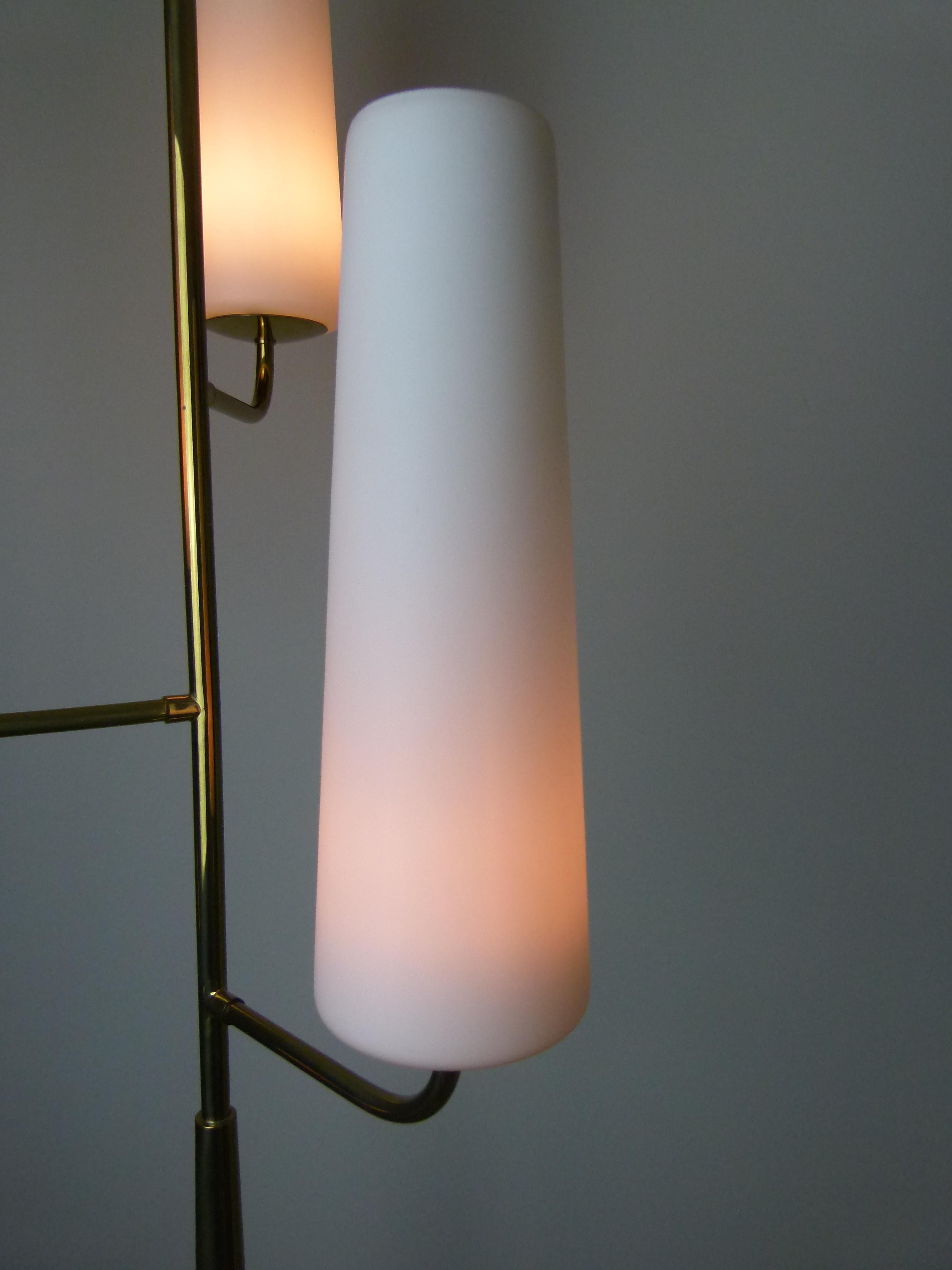 1950 Triple Lighting Floor Lamp by Maison Lunel 9