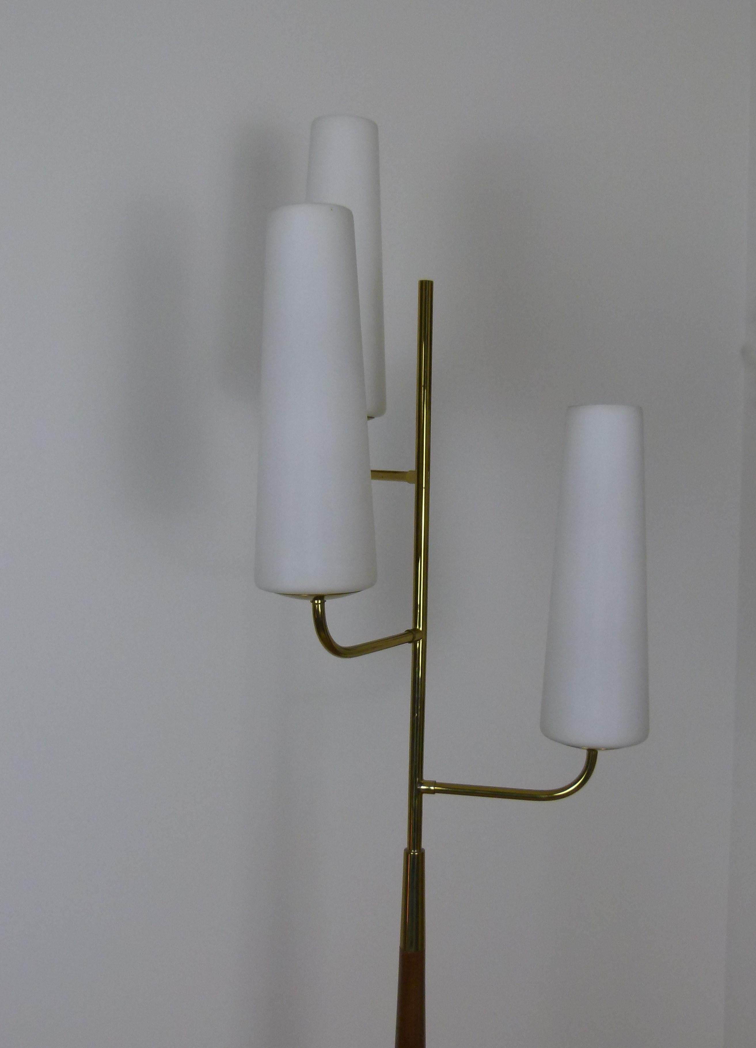 Mid-Century Modern 1950 Triple Lighting Floor Lamp by Maison Lunel