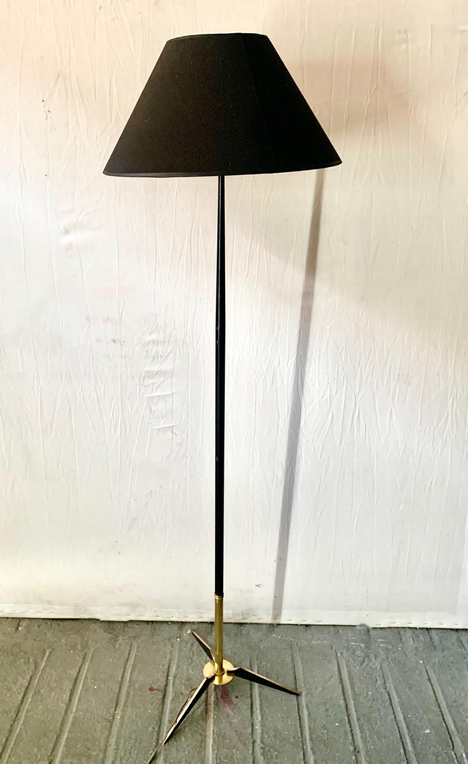 1950 Tripod Vintage Floor Lamp by Maison Arlus For Sale 4