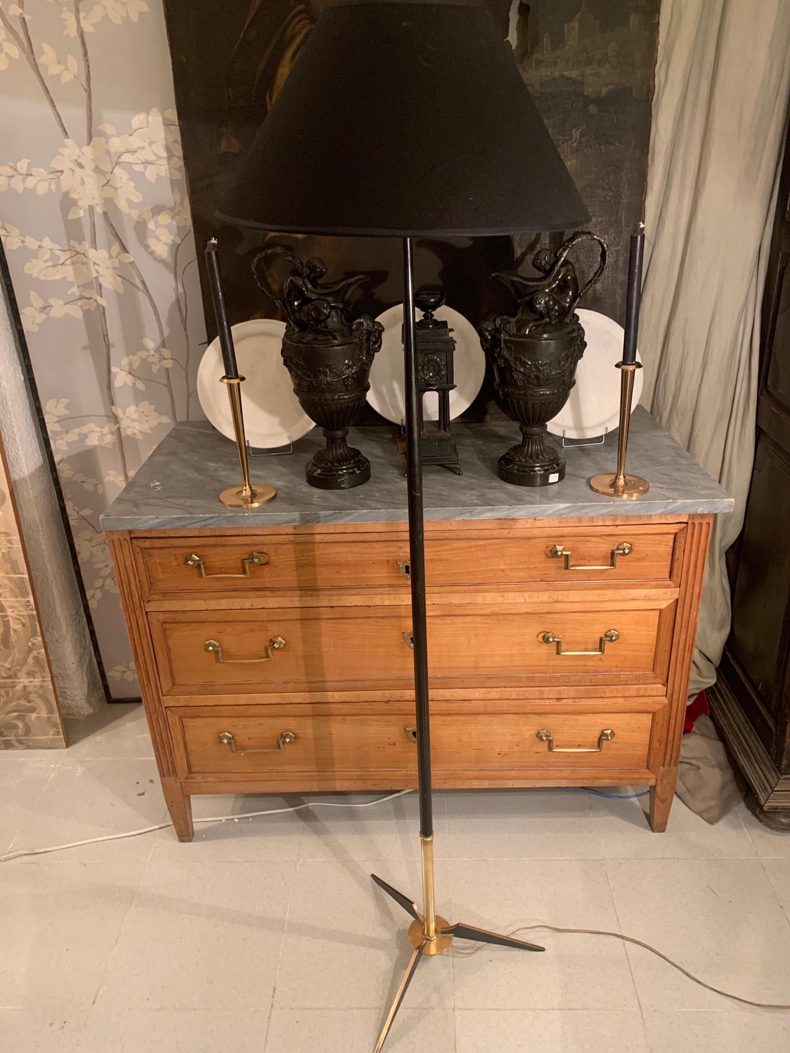 French 1950 Tripod Vintage Floor Lamp by Maison Arlus For Sale
