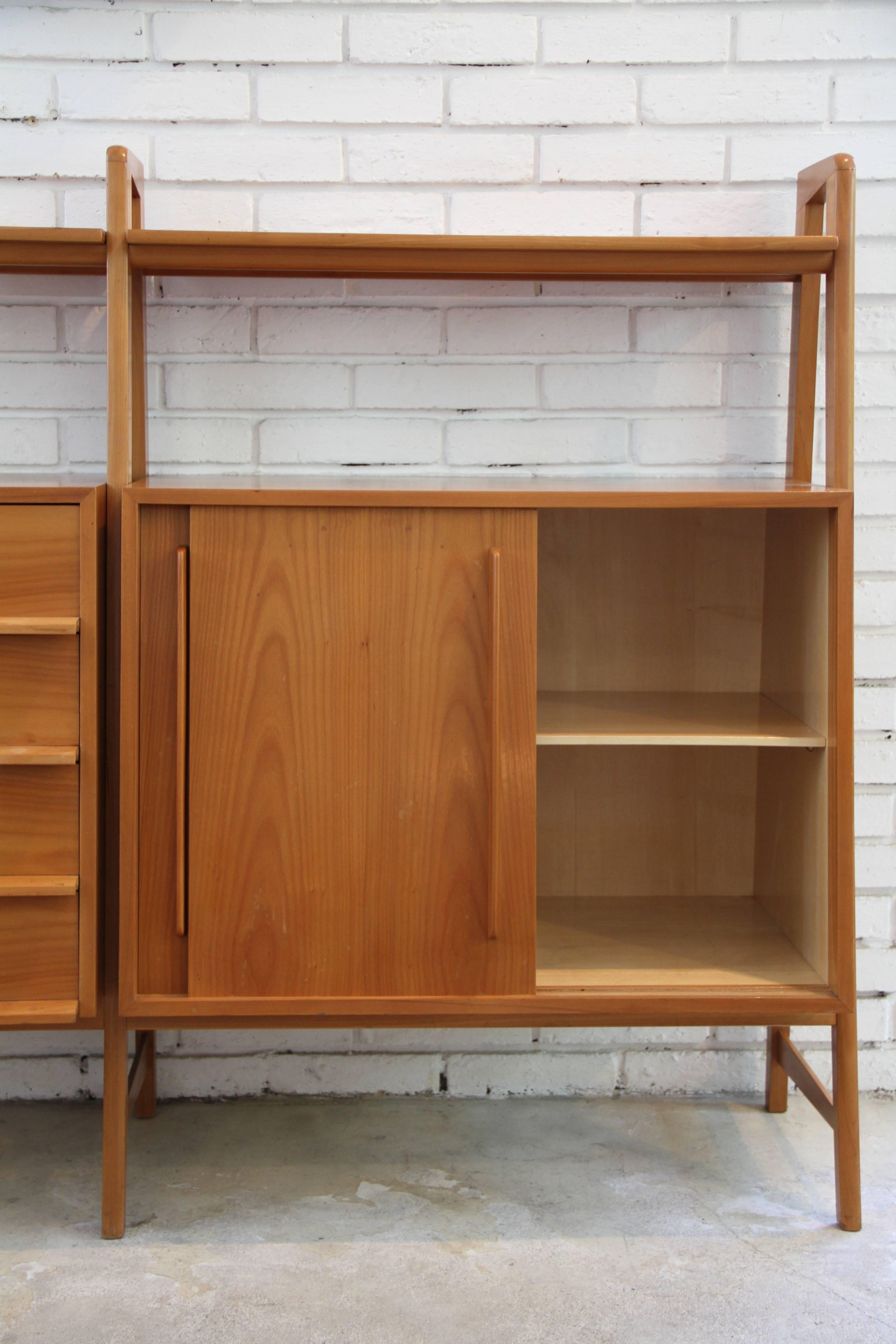 Mid-20th Century 1950 Unusual Asymmetrical Maple Chest of Drawers For Sale