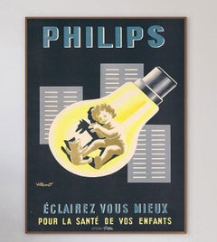 1950 Villemot Philips Original Vintage Poster