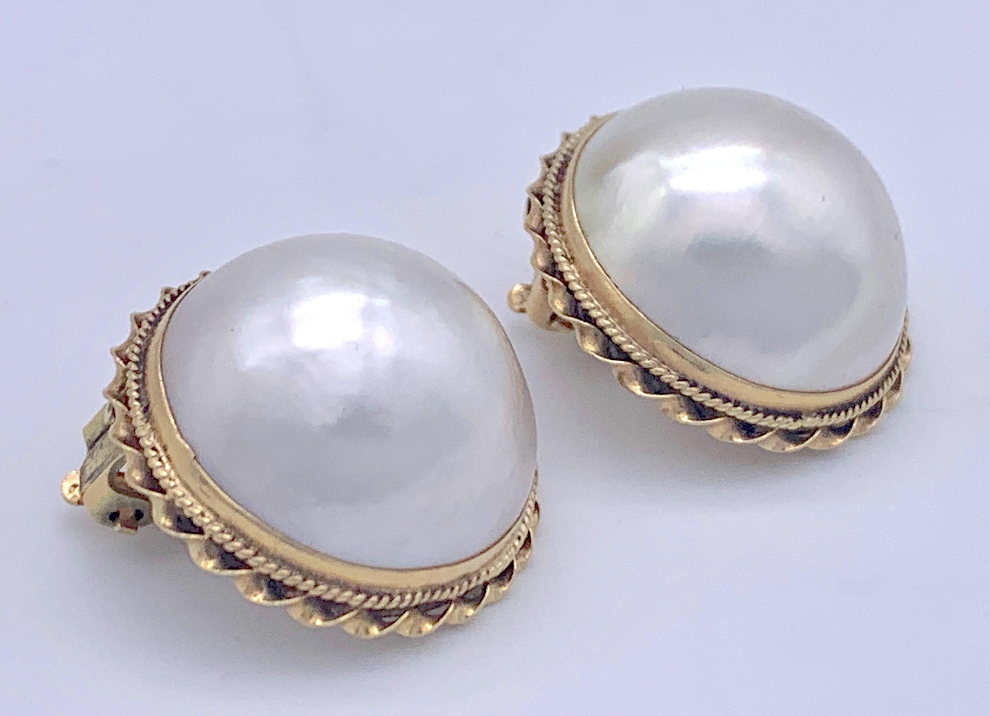 1950s pearl earrings