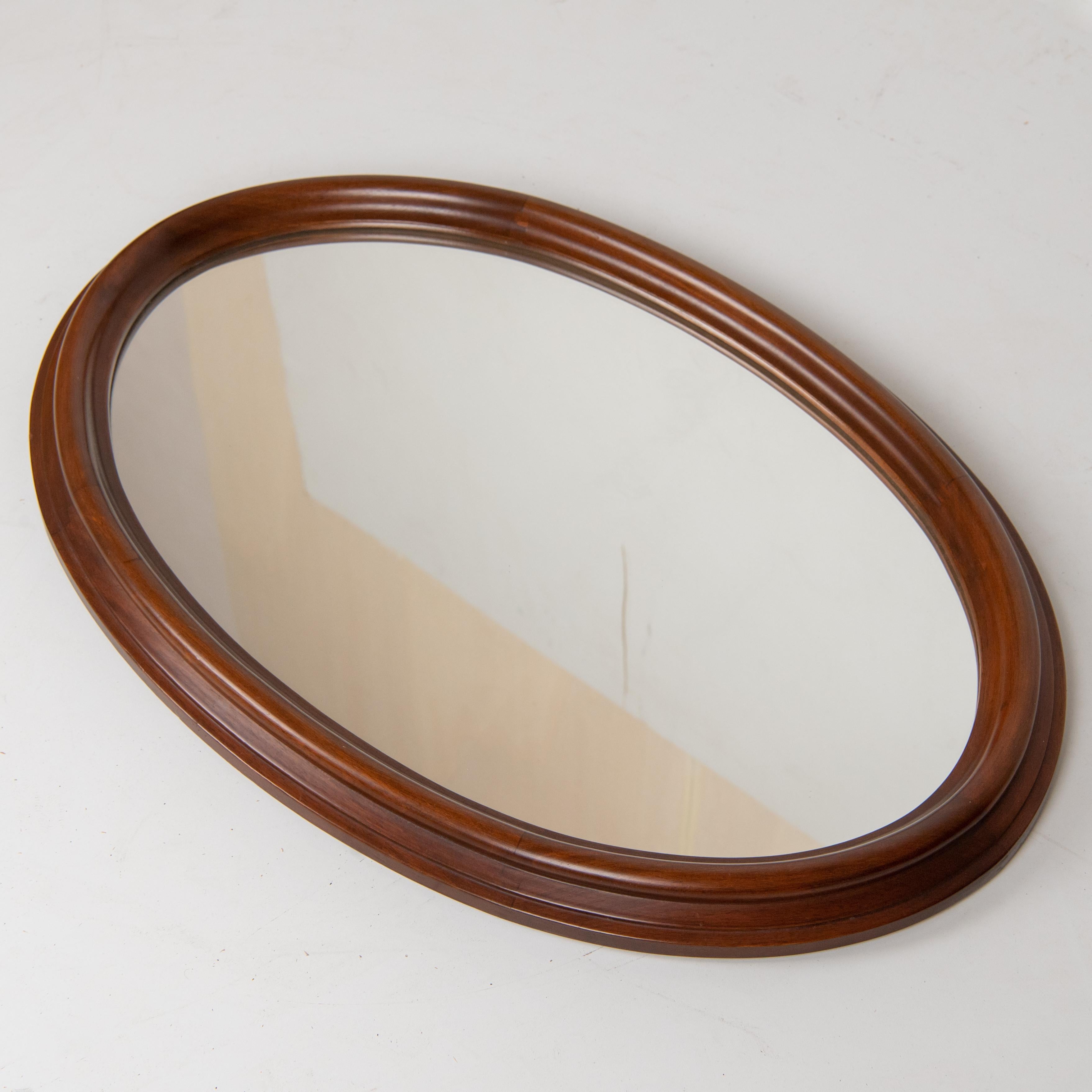 Mid-Century Modern  Vintage wood Mirror, Wallnut, Italy 1950s