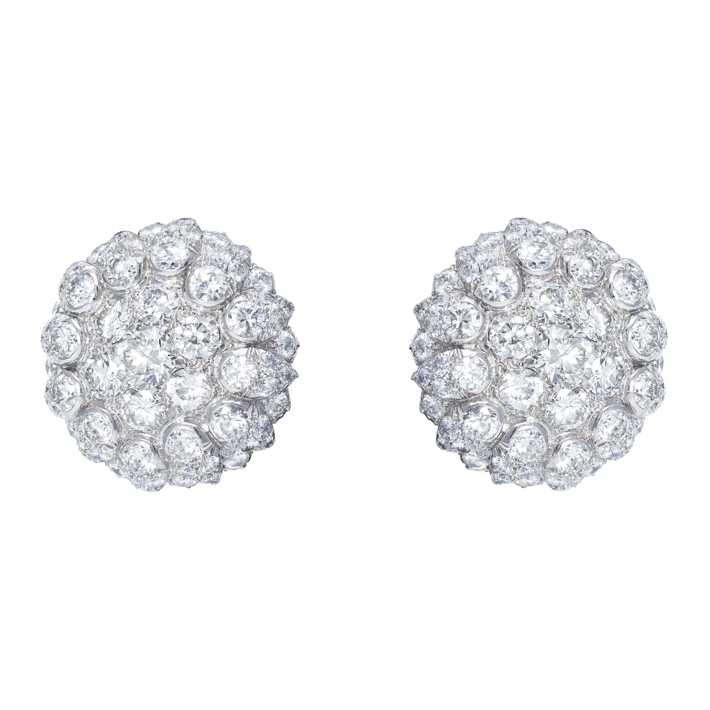 1950 White Gold and Diamonds Earrings