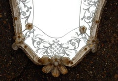 1950-1970  Romantic Mirror Murano Mr et Mme