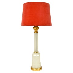 1950s Opaline Table Lamp by Cenedese Murano