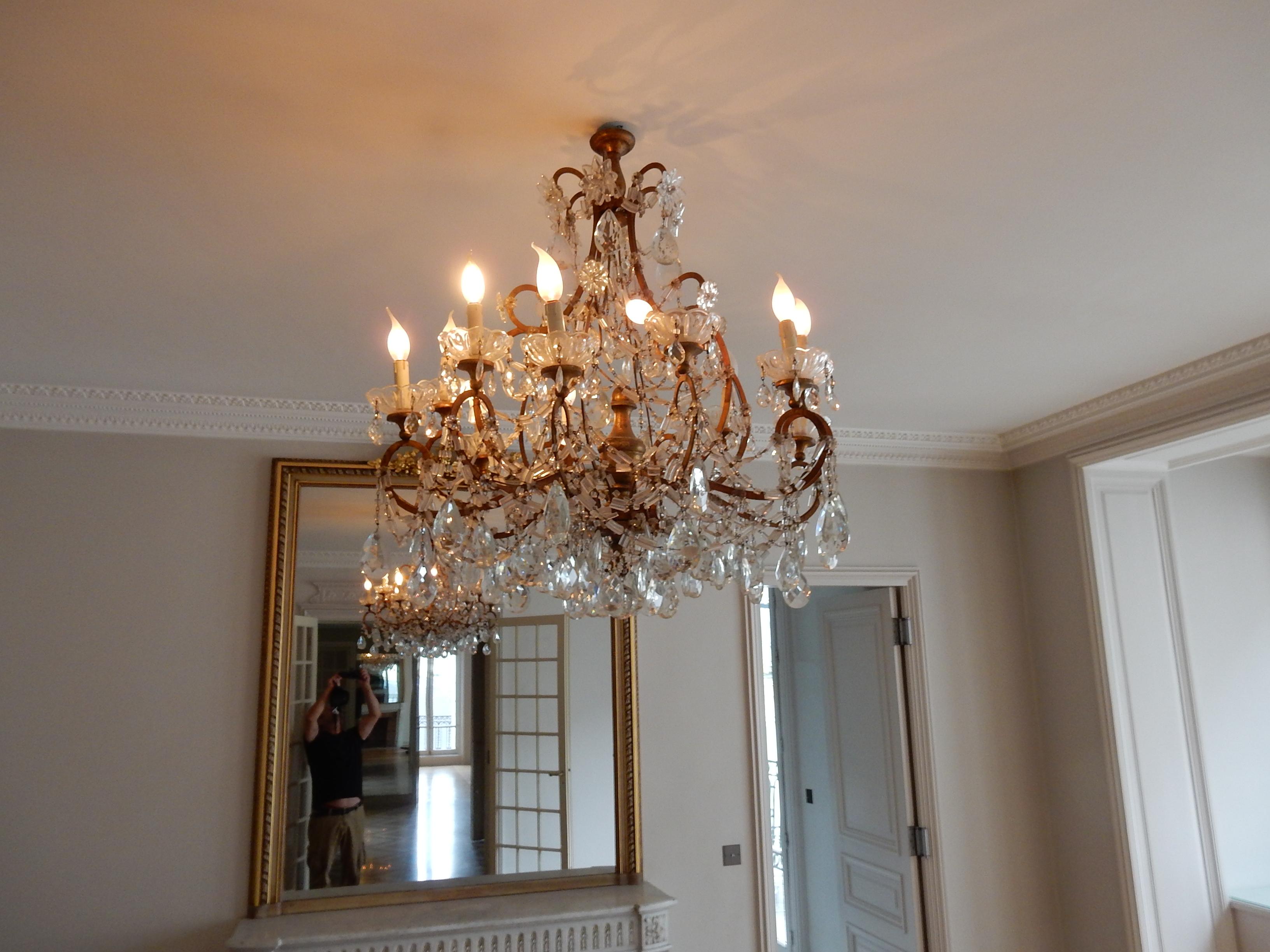 wood cage chandelier