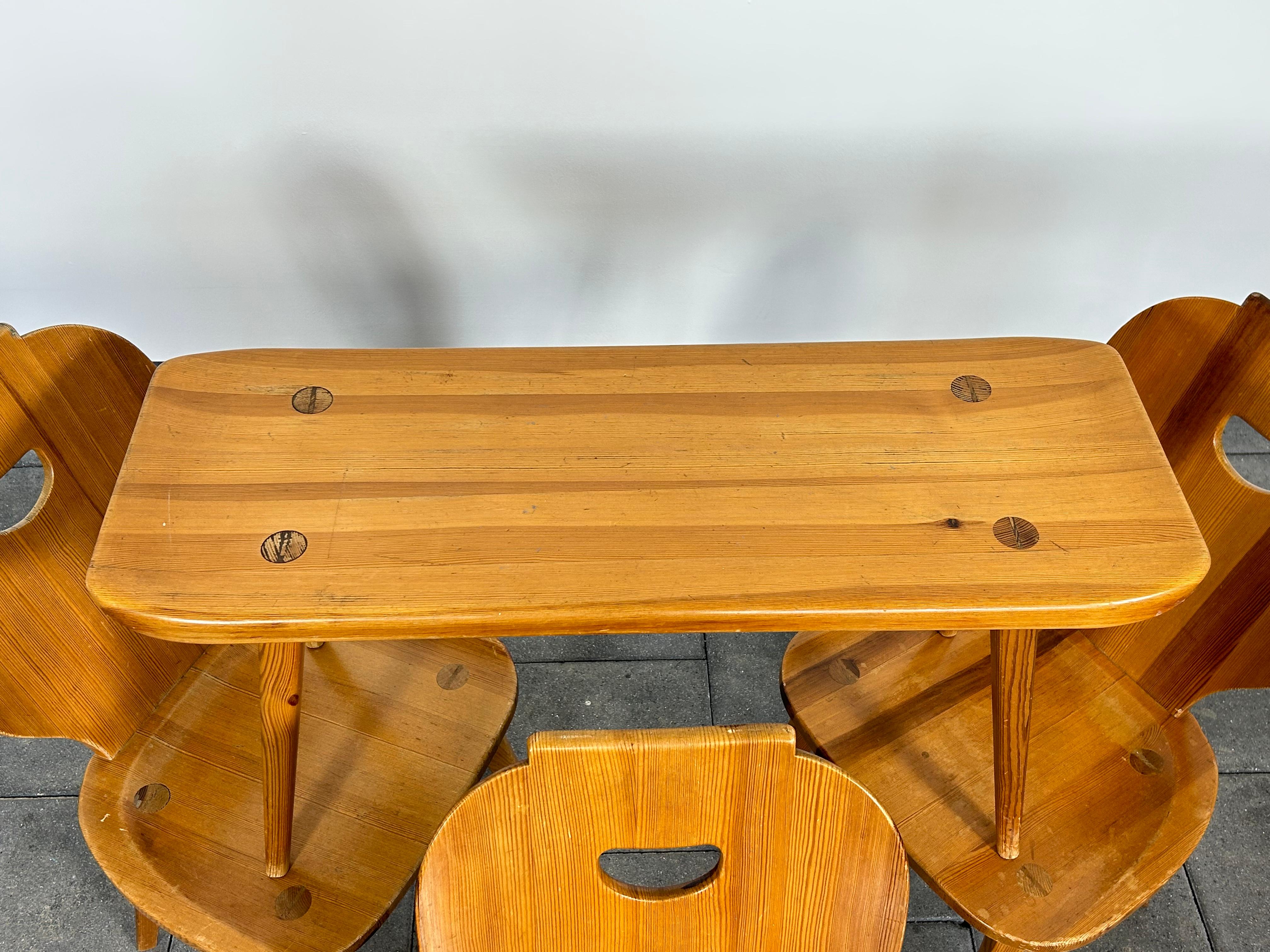 Mid-Century Modern 1950ies Solid Pine Bench Designed by Carl Malmsten for Svensk Fur For Sale