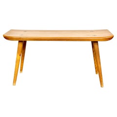 Retro 1950ies Solid Pine Bench Designed by Carl Malmsten for Svensk Fur