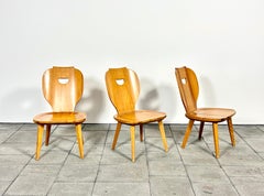 1950ies Solid Pine Chairs Designed by Carl Malmsten for Svensk Fur
