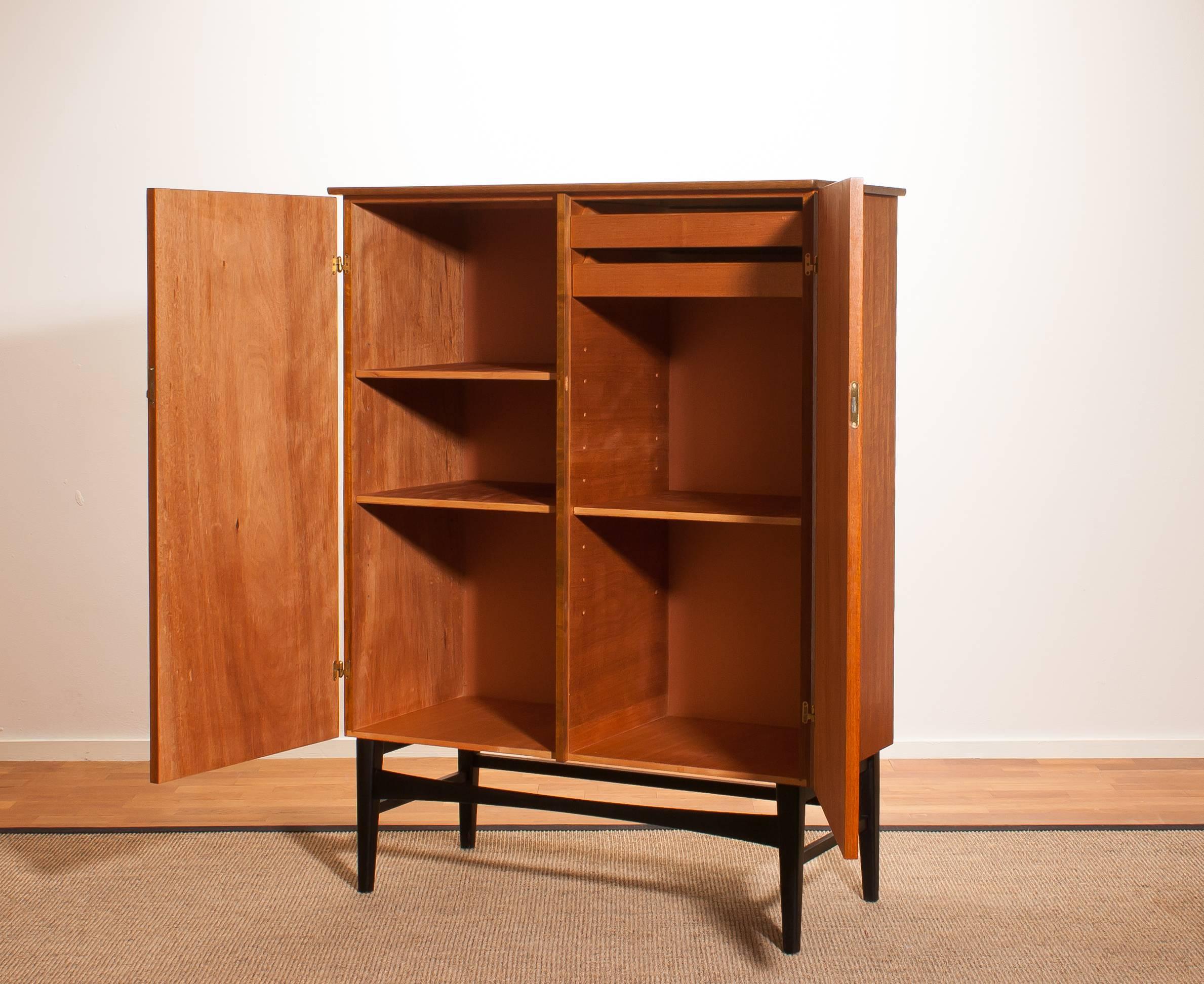 Mid-20th Century 1950s, Teak and Beech Cabinet, Sweden