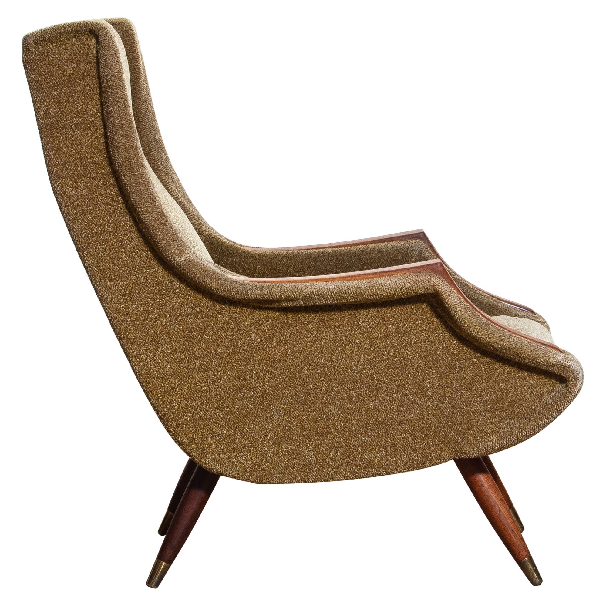 Mid-Century Modern 1950s, 1 Italian Lounge Club Chair by Aldo Morbelli for Isa Bergamo