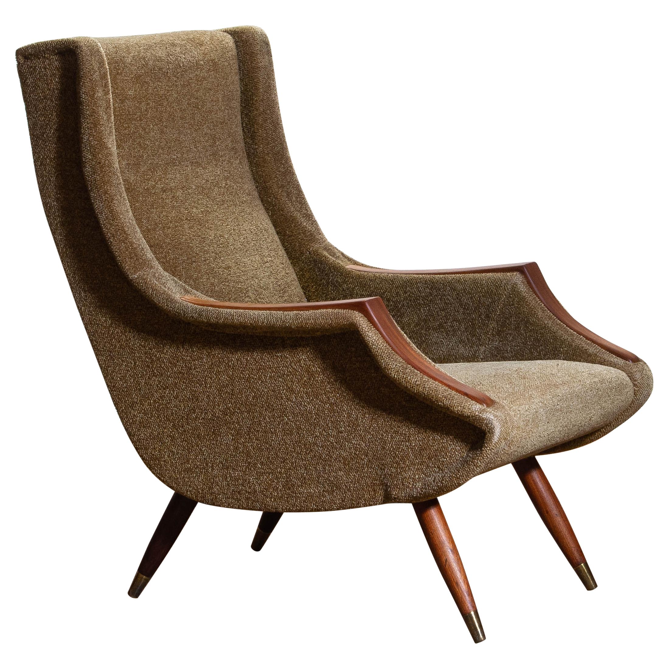 1950s, 1 Italian Lounge Club Chair by Aldo Morbelli for Isa Bergamo In Good Condition In Silvolde, Gelderland