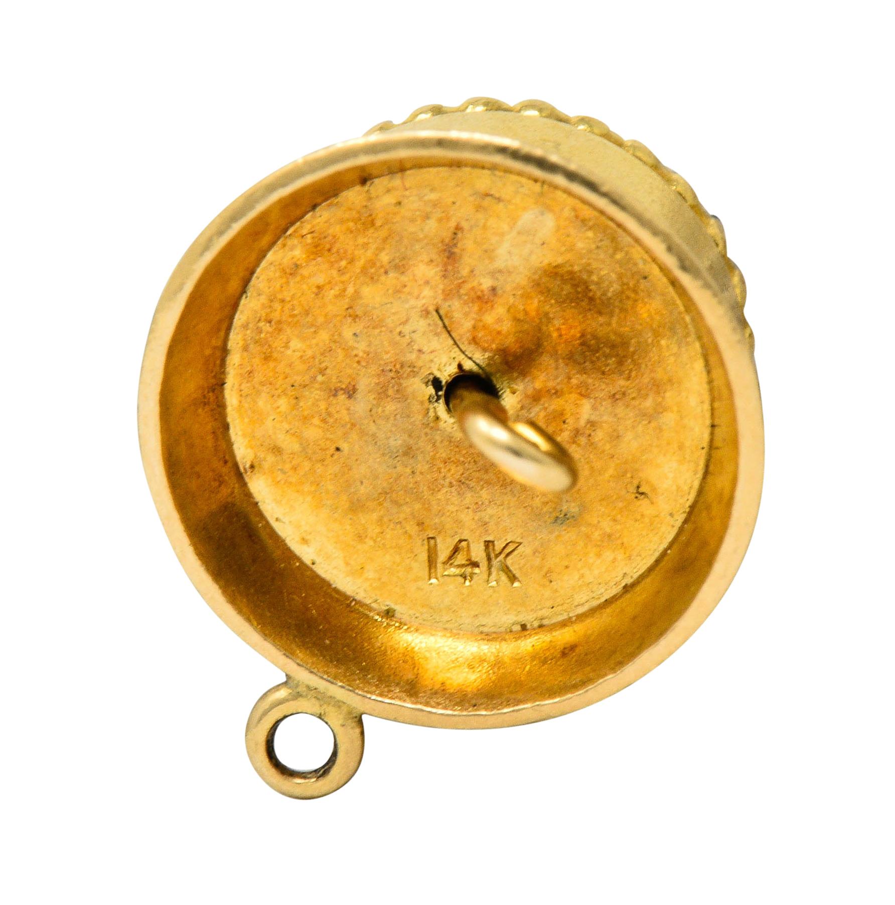 1950s 14 Karat Gold Articulated Candle Birthday Cake Charm 5