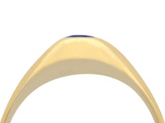 Vintage 1950s 1.42 Carat Sapphire and 18K Yellow Gold Ring