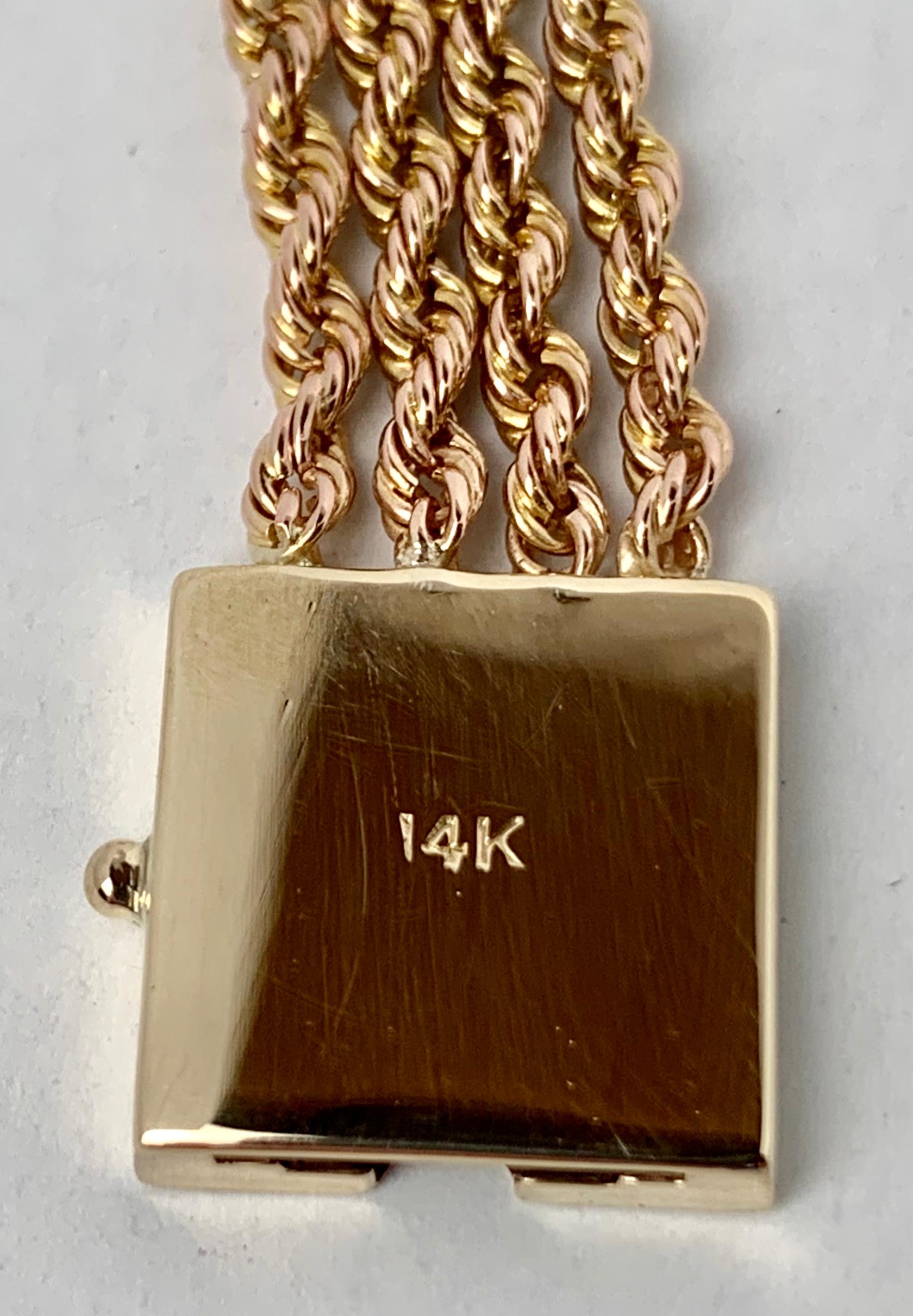 14 karat gold rope bracelet