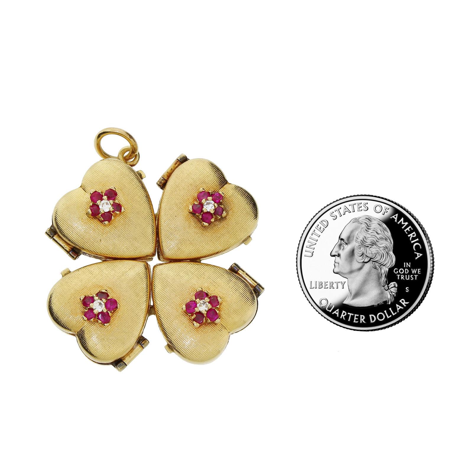 clover heart locket