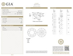 1950's 1.50 CTW Transitional Cut Diamond Platinum Vintage Engagement Ring GIA