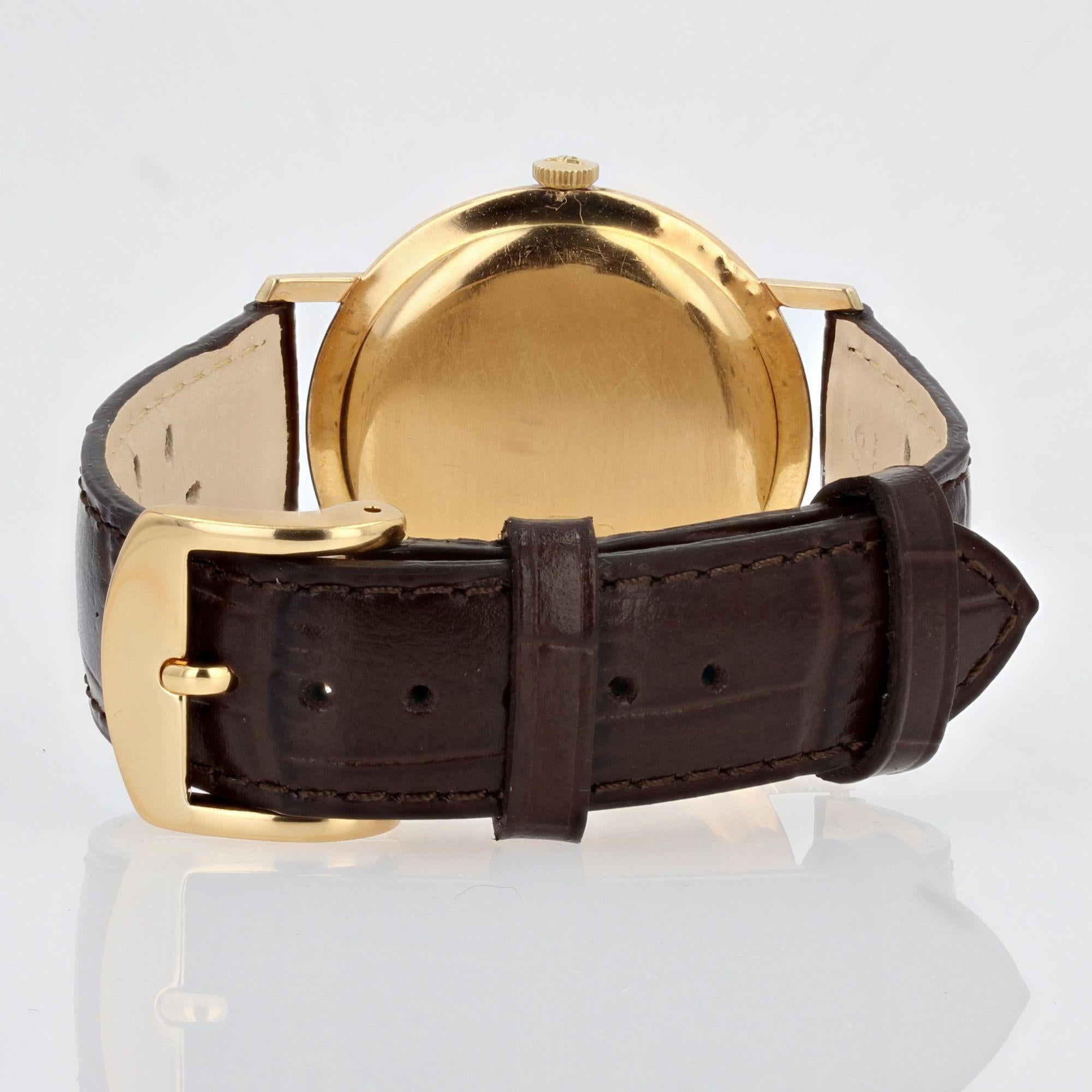 1950s 18 Karat Yellow Gold Jaeger Lecoultre Men Wristwatch 2