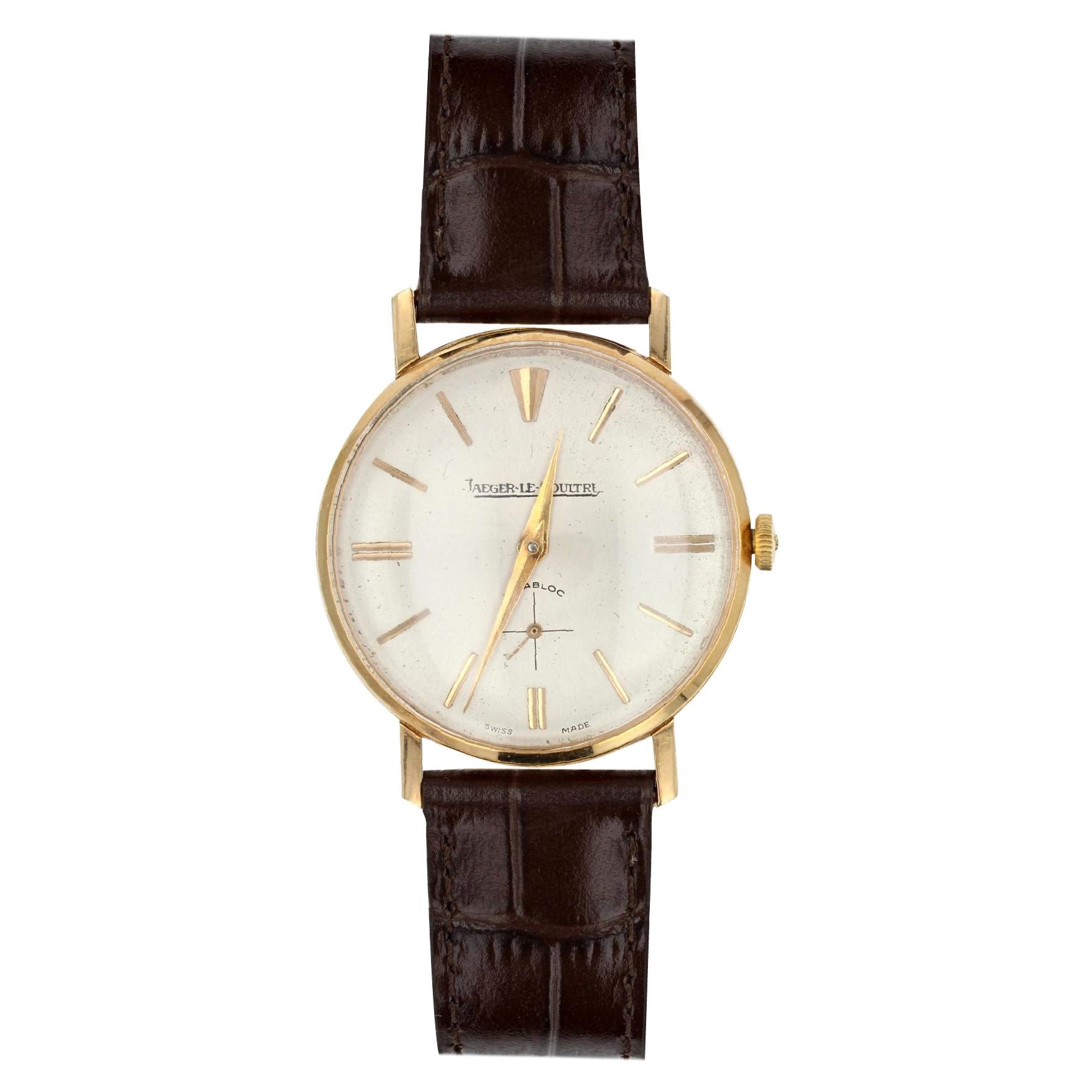1950s 18 Karat Yellow Gold Jaeger Lecoultre Men Wristwatch