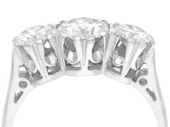 1950s 1.89 Carat Diamond and White Gold Trilogy Ring