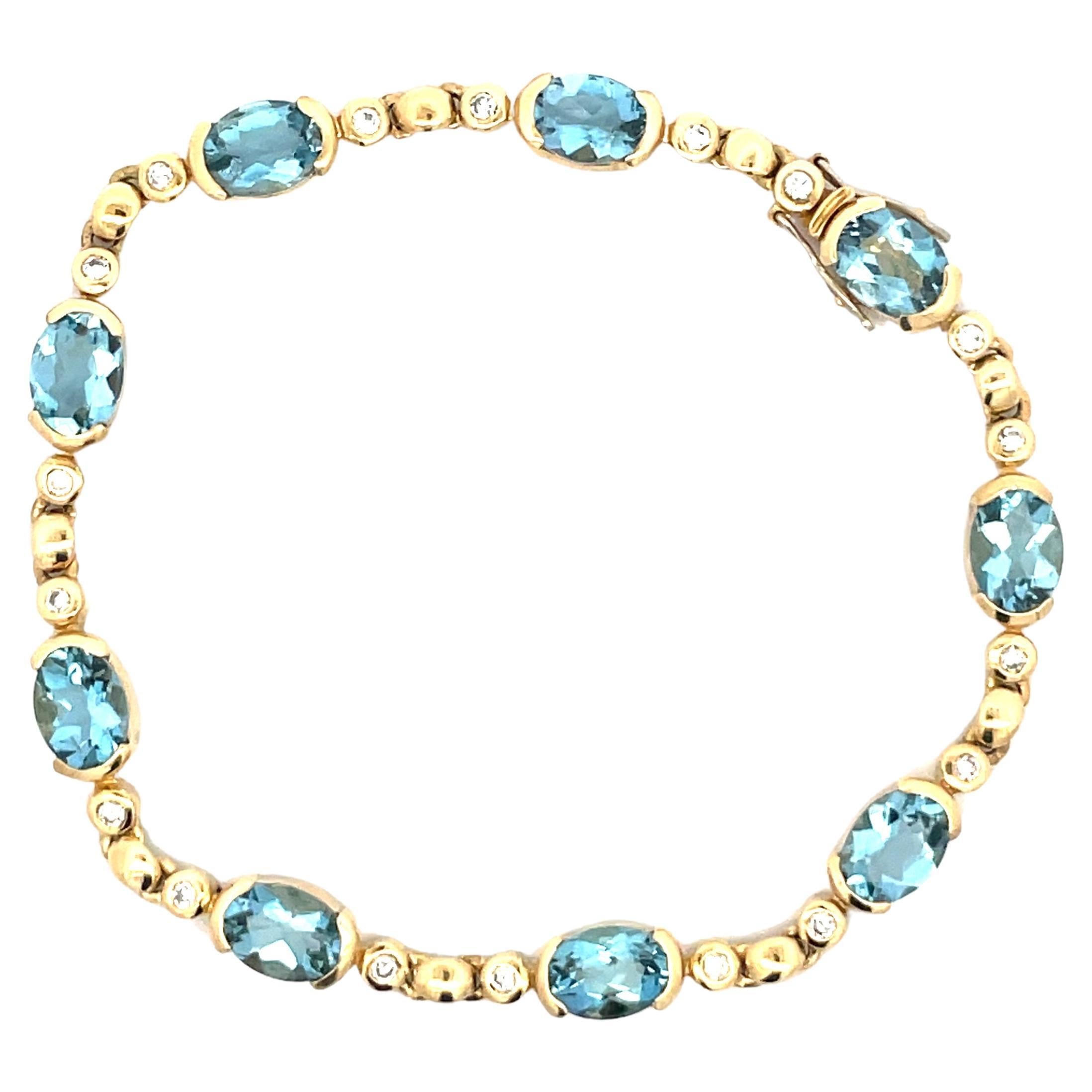 Aquamarine Diamond Bracelet Aquamarine Tennis Bracelet Dianty Bracelet 14K Gold  Bracelet Bracelets for Women Aquamarine Jewelry - Etsy