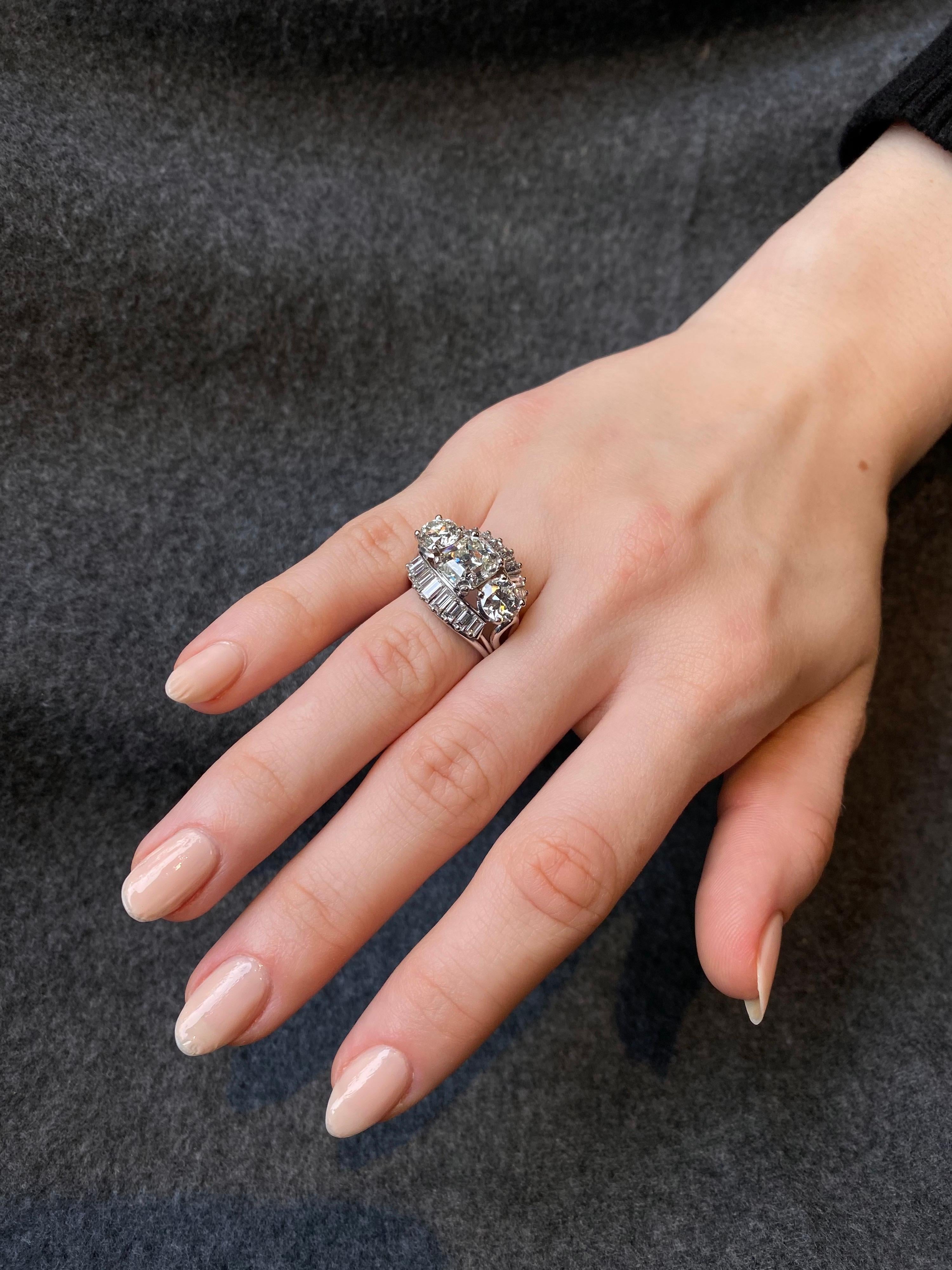 7 carat round diamond ring