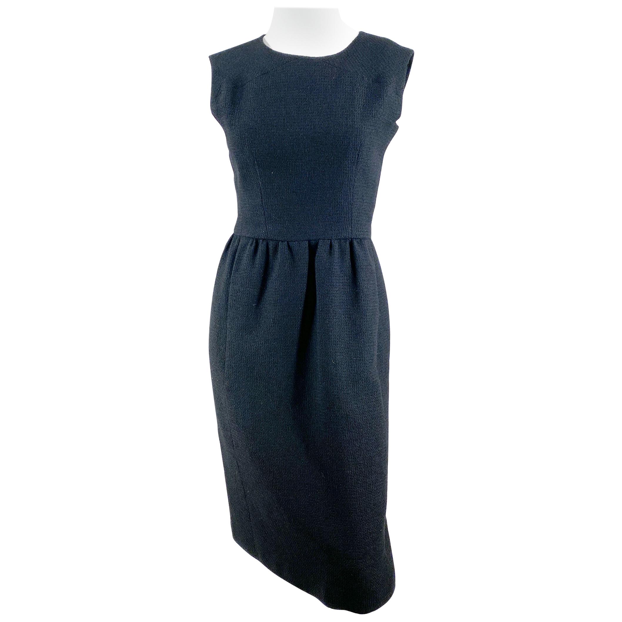 1950s/1960s Black Wool Dress For Sale