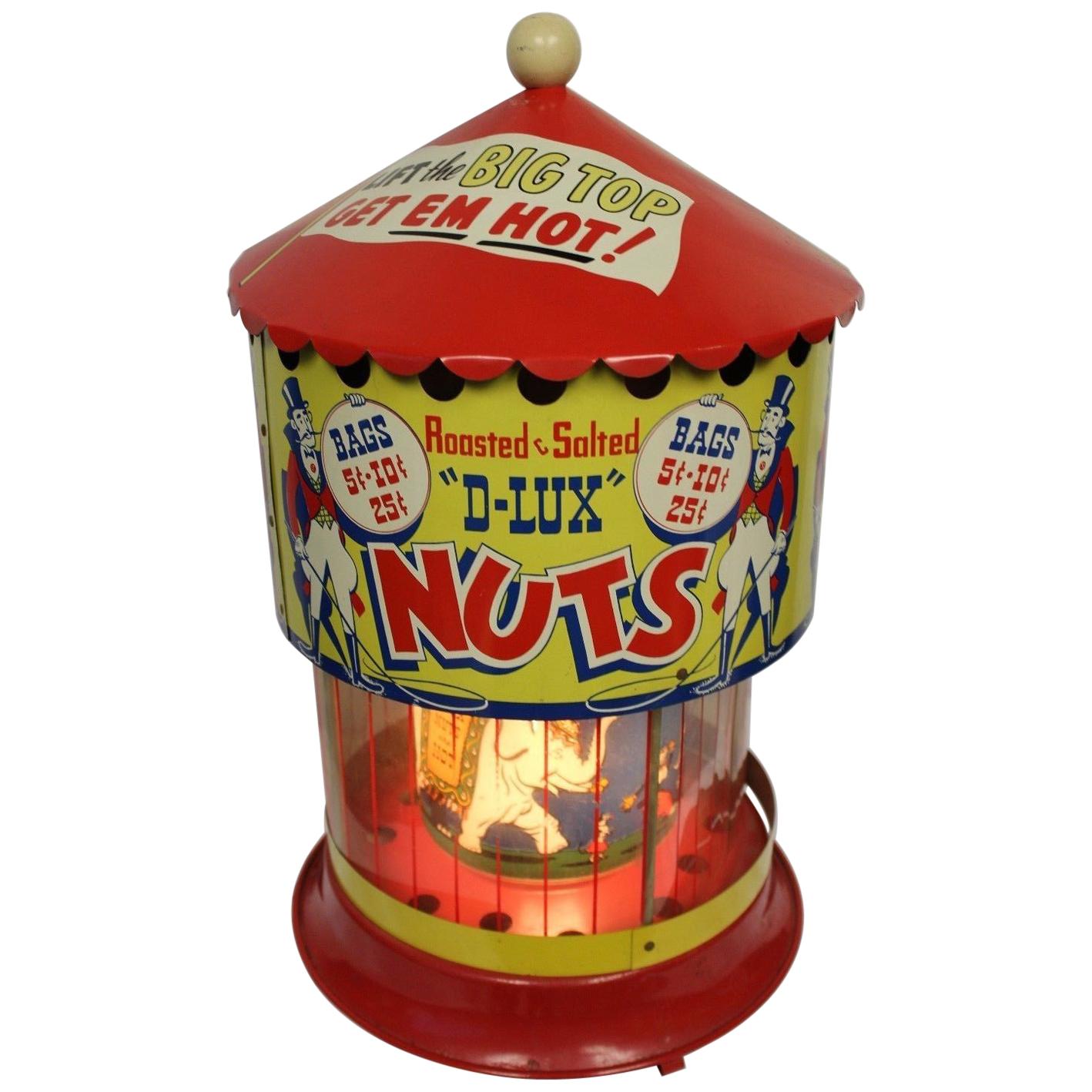 1950s-1960s D-Lux Hot Nuts Carousel Circus Theme  For Sale