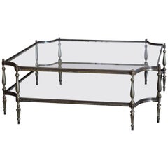 1950s-1960s French Brass Coffee Table