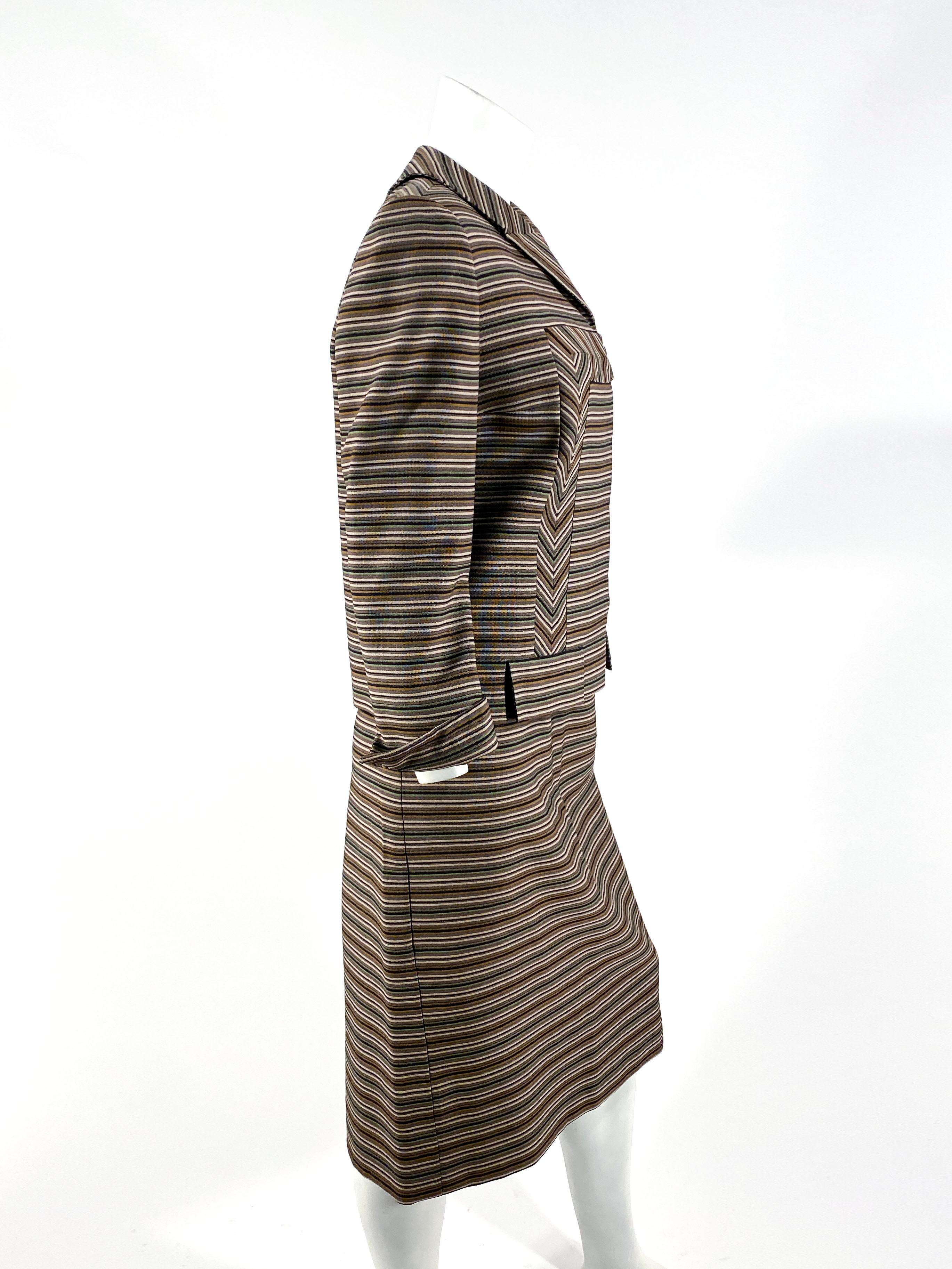 1950s/1960s Irene Stripped Suit In Good Condition For Sale In San Francisco, CA